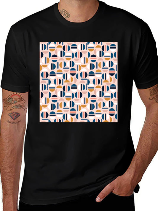 Geometric Pattern Tee - Modern Circle Design