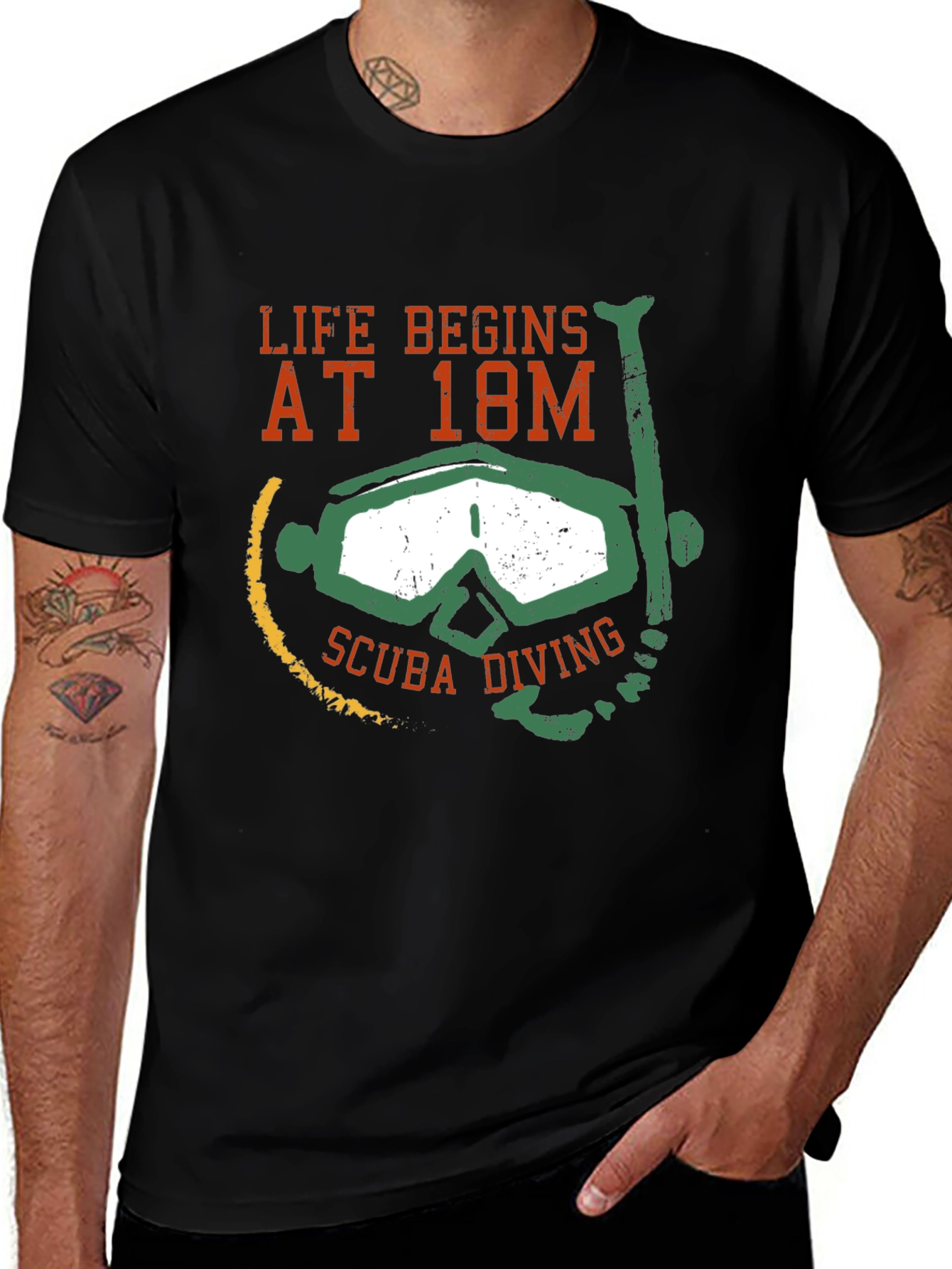 Life Begins at 18M Scuba Diving T-Shirt