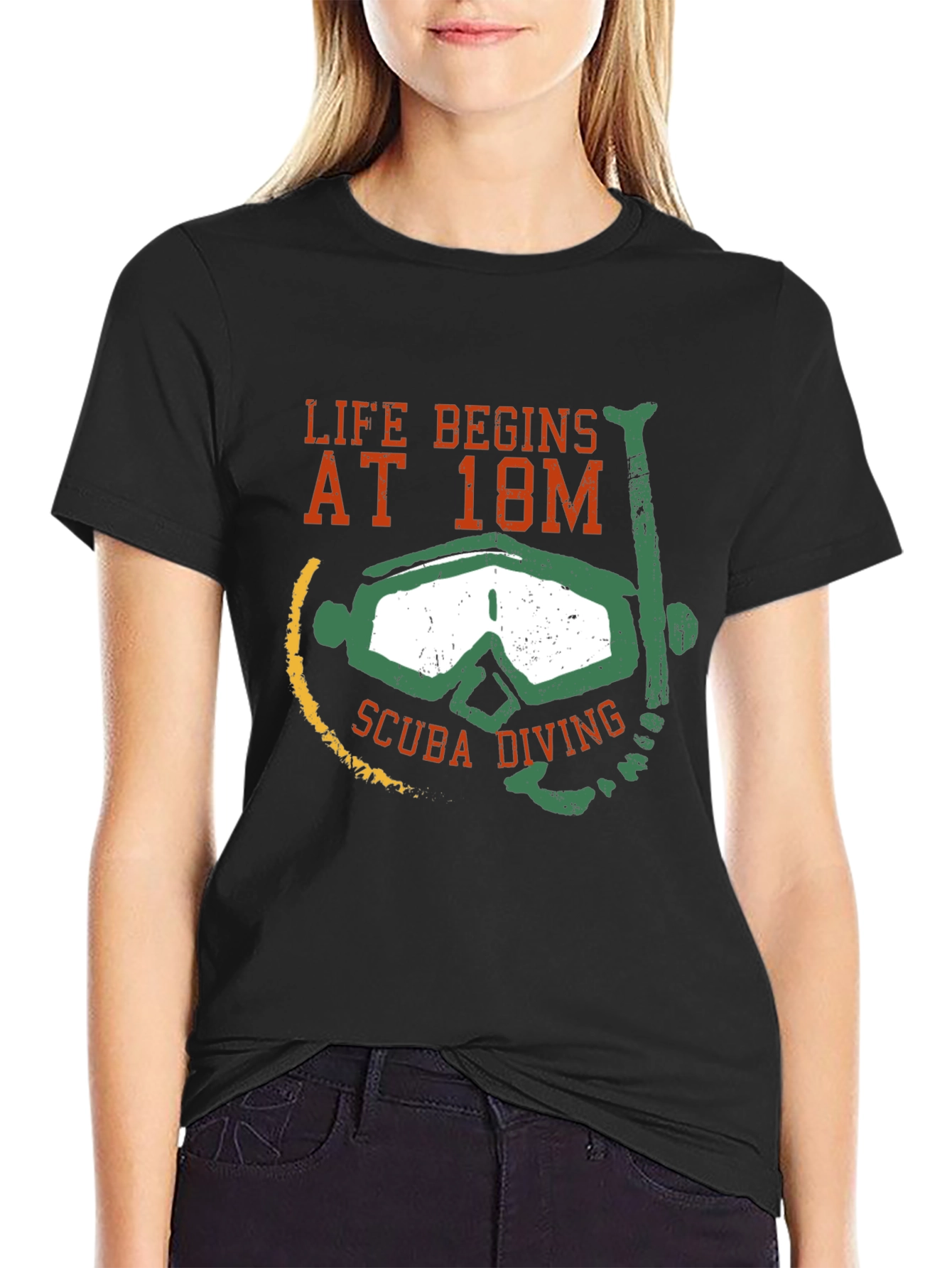 Life Begins at 18M Scuba Diving T-Shirt