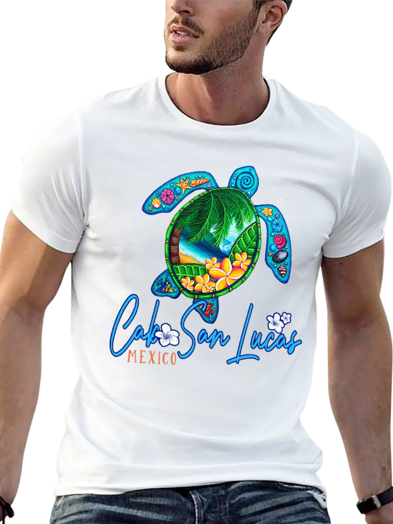 Cabo San Lucas Turtle Graphic T-Shirt