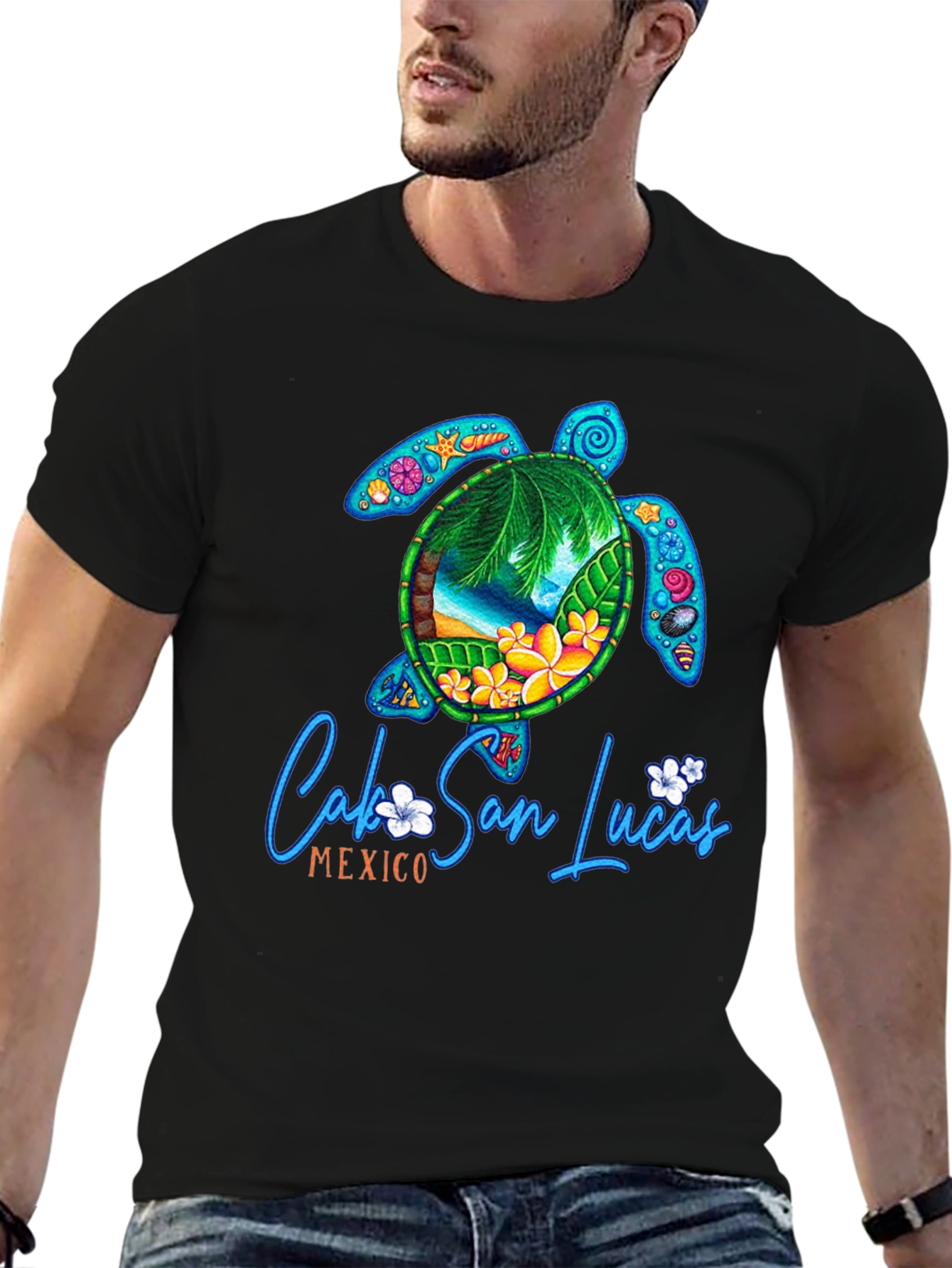 Cabo San Lucas Turtle Graphic T-Shirt