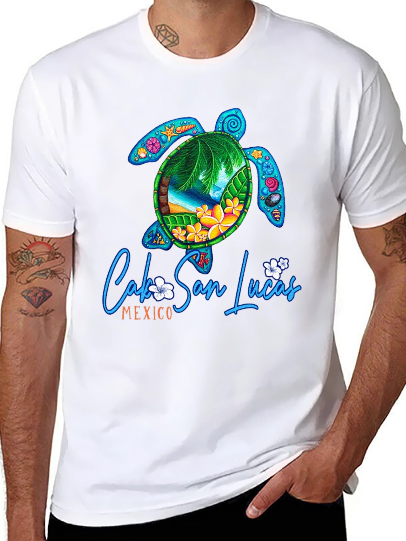 Cabo San Lucas Turtle Graphic T-Shirt