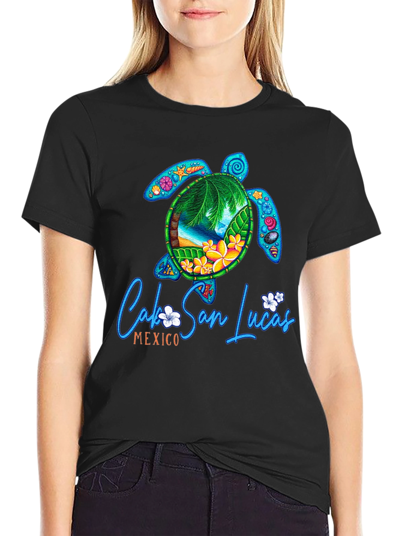 Cabo San Lucas Turtle Graphic T-Shirt
