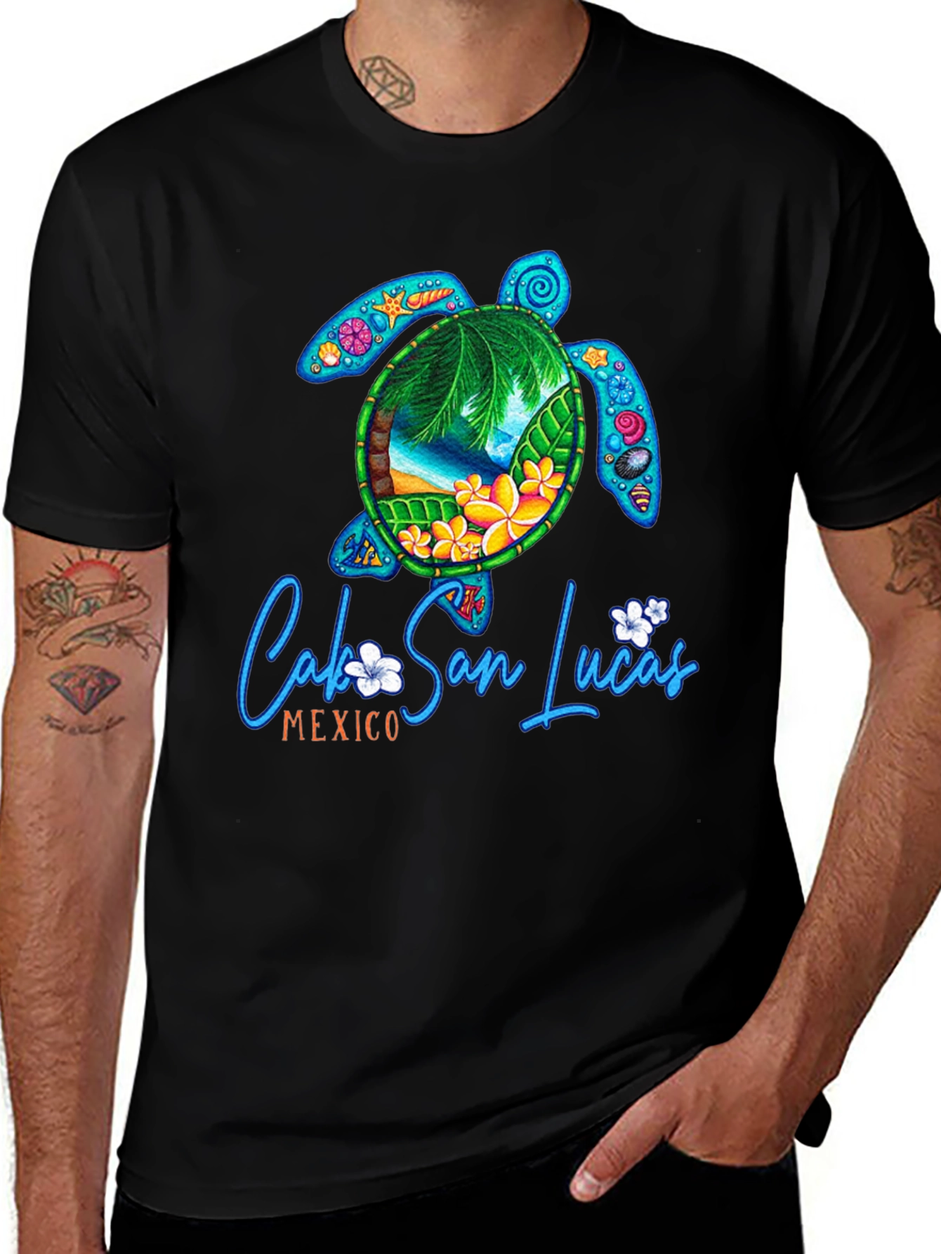 Cabo San Lucas Turtle Graphic T-Shirt