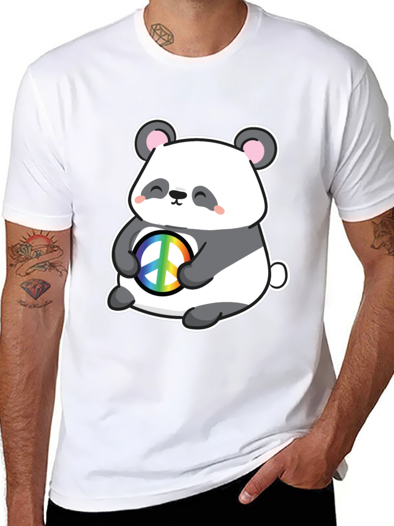 Panda Peace T-Shirt - Cute Graphic Tee