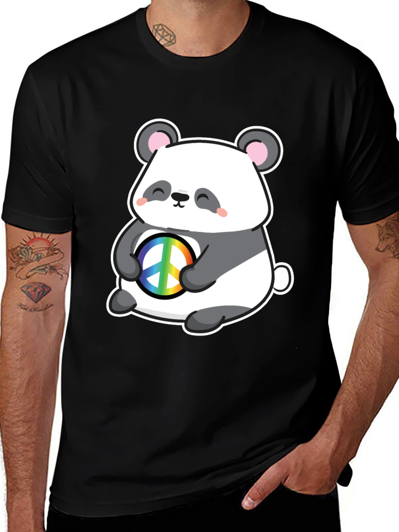 Panda Peace T-Shirt - Cute Graphic Tee