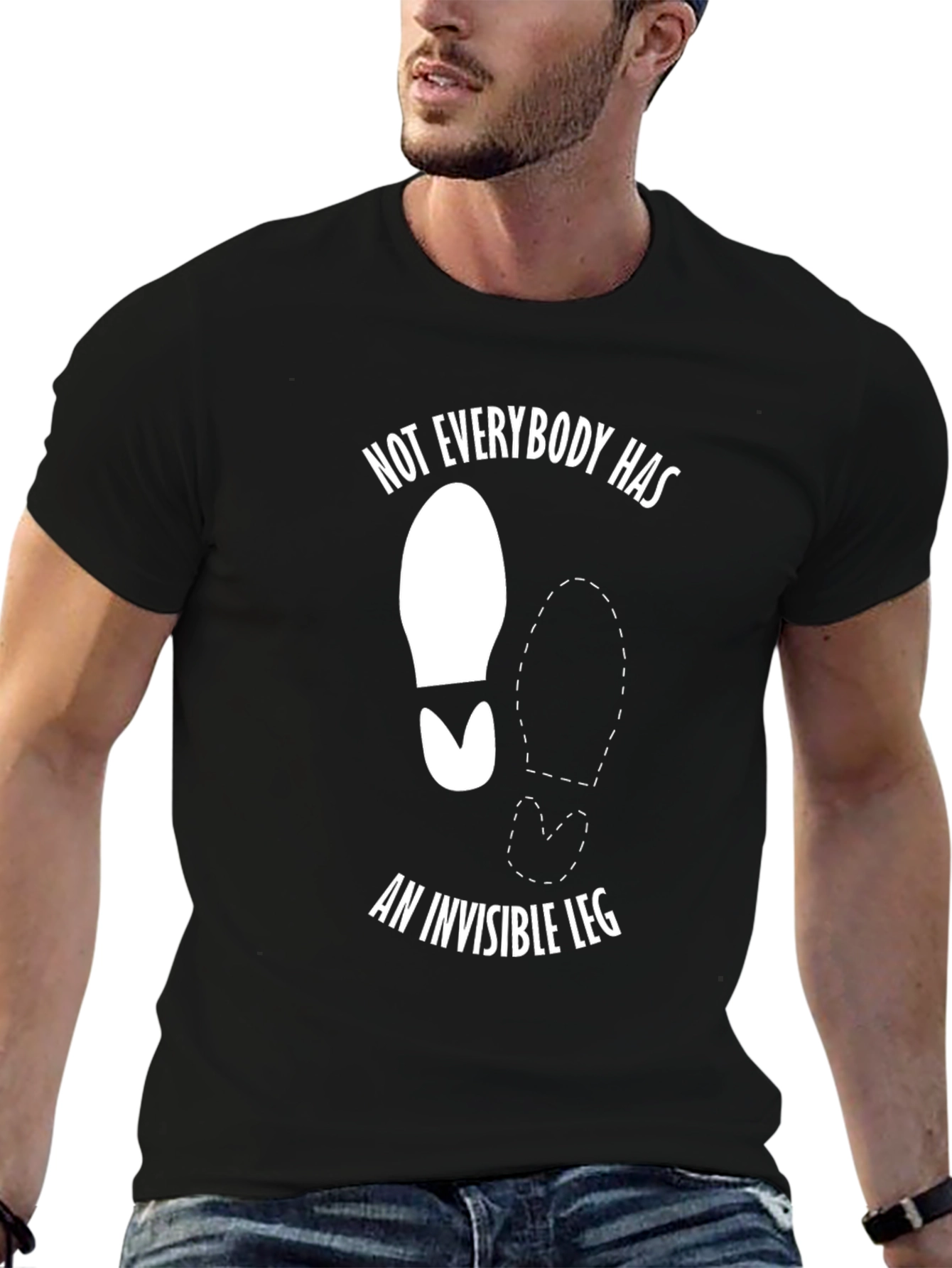 Funny Amputee T-Shirt - Invisible Leg Humor