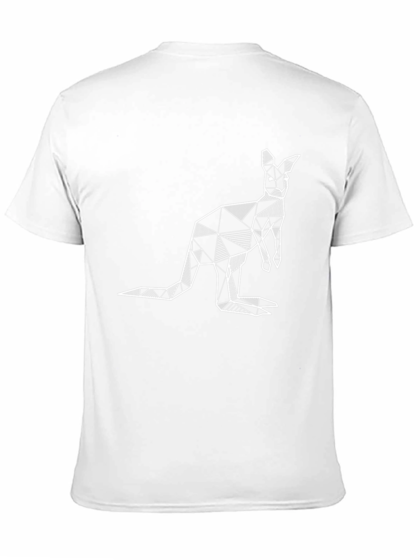 Geometric Kangaroo Graphic Tee - Black T-Shirt