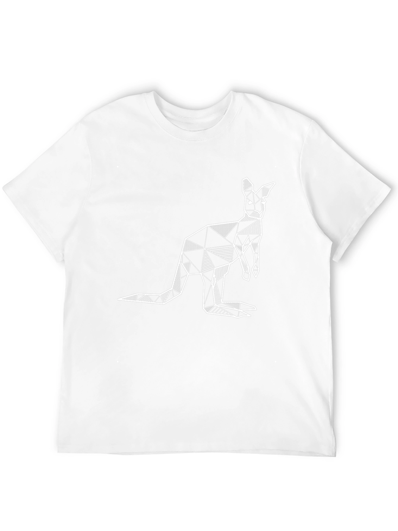 Geometric Kangaroo Graphic Tee - Black T-Shirt