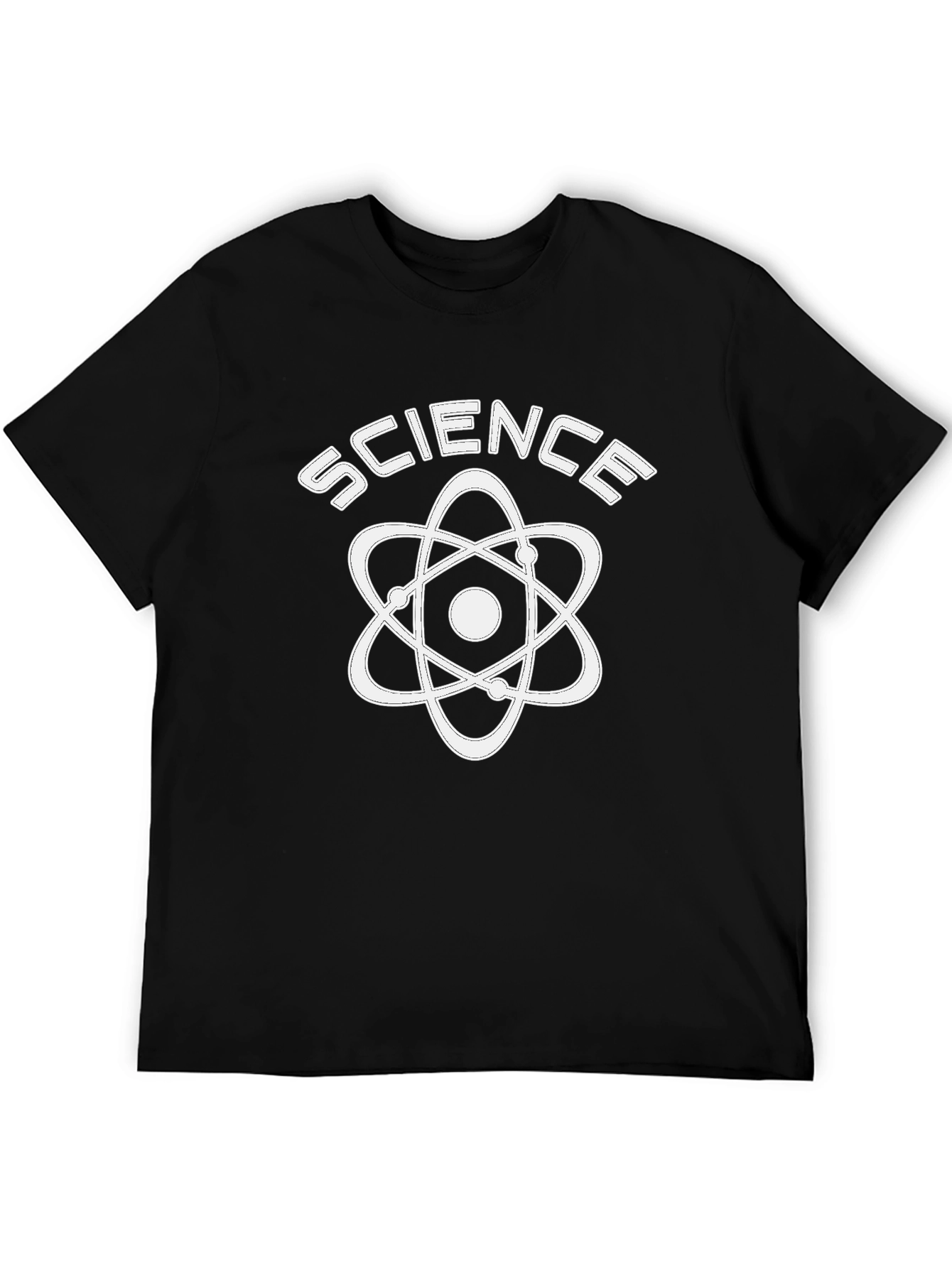 Science Atom Graphic T-Shirt - Black