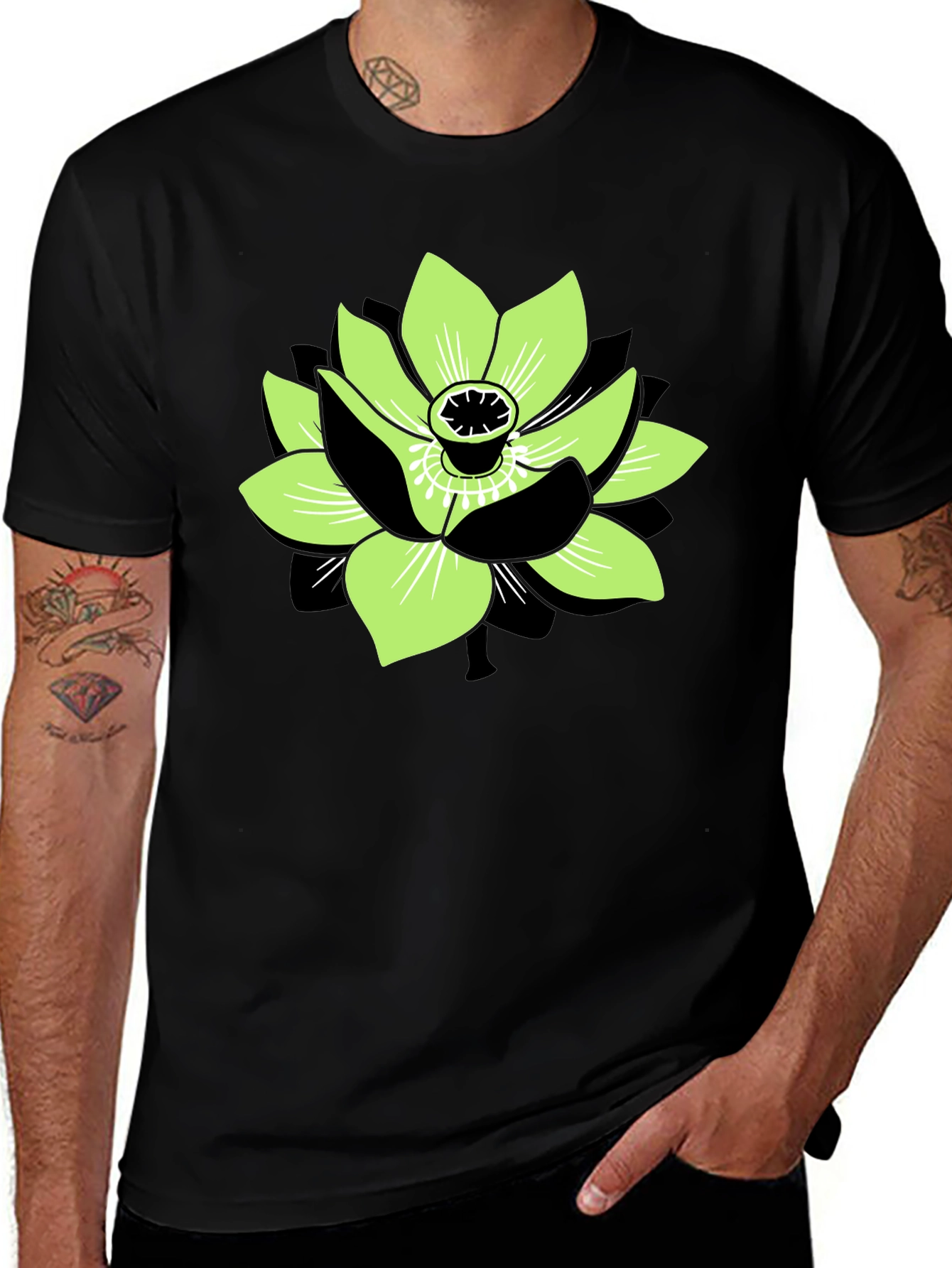 Floral Graphic Tee - Modern Botanical Design