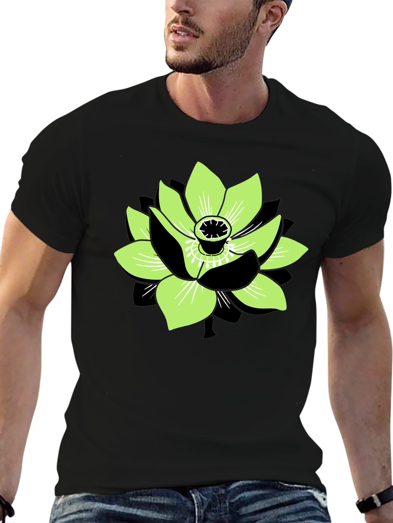 Floral Graphic Tee - Modern Botanical Design