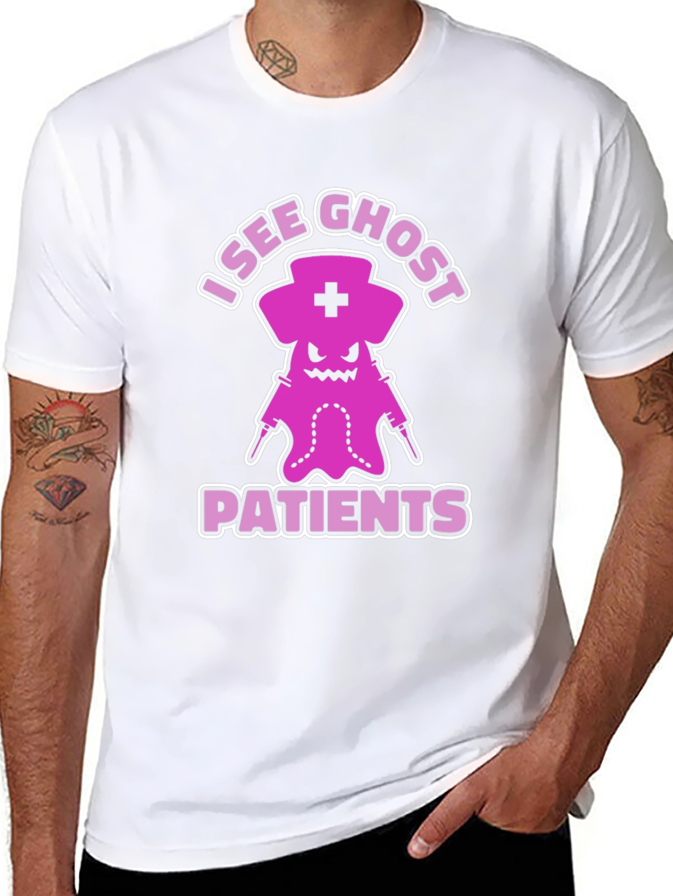 I See Ghost Patients Graphic T-Shirt