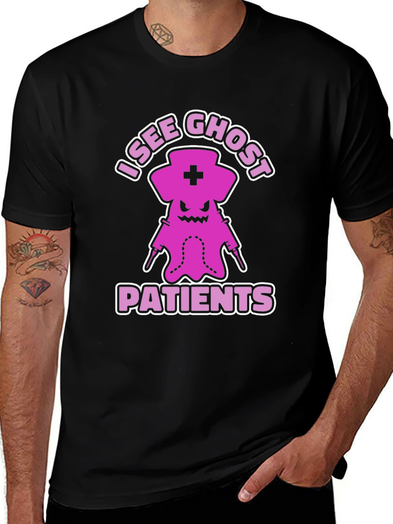 I See Ghost Patients Graphic T-Shirt
