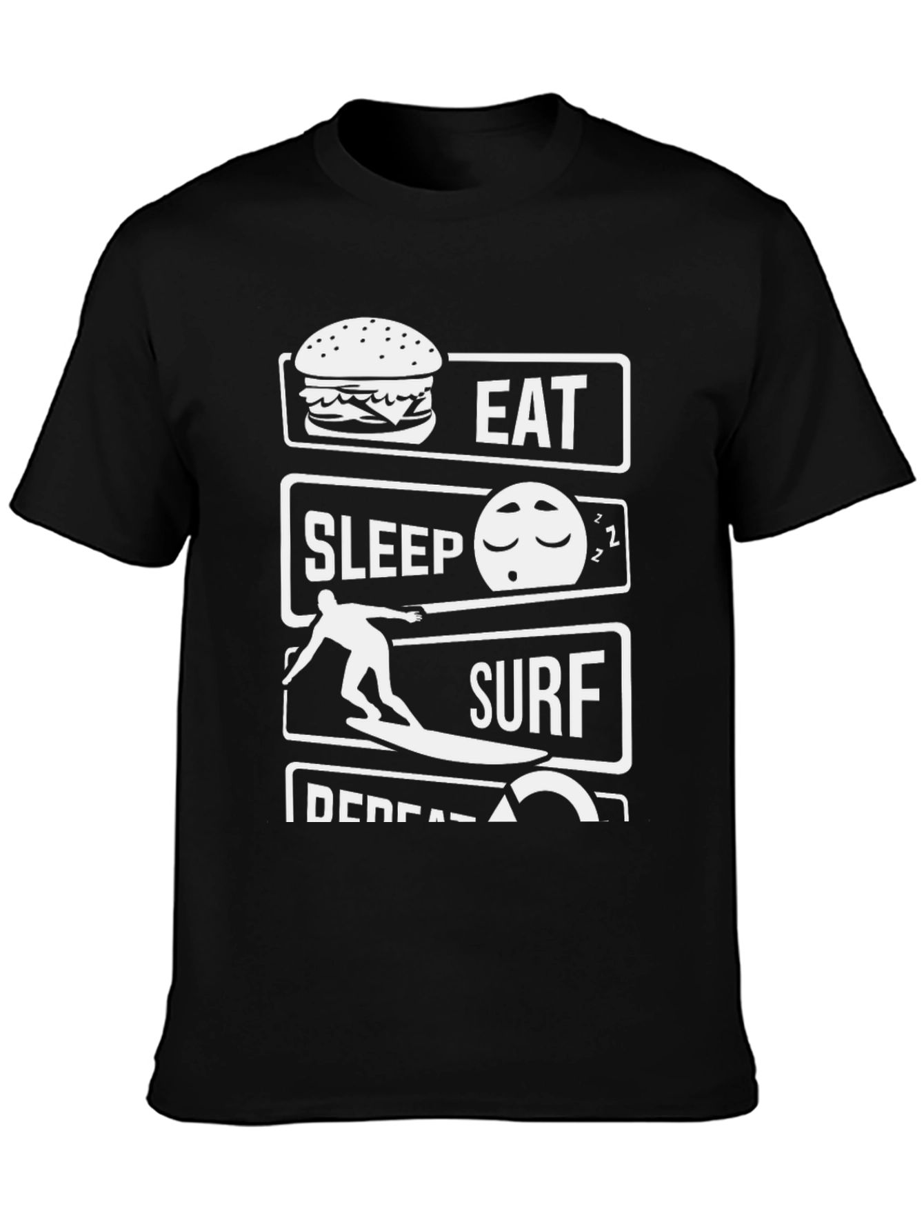 Eat Sleep Surf Repeat Graphic T-Shirt
