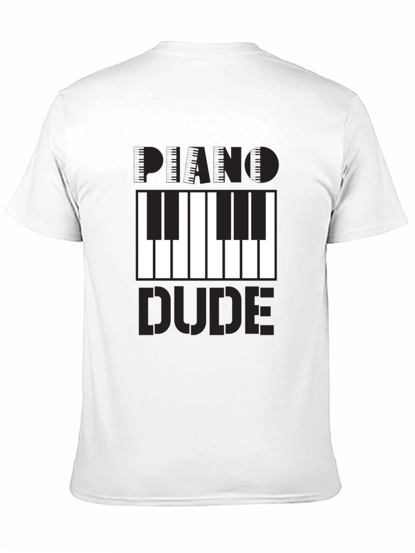 Piano Dude Graphic Tee - Black Casual T-Shirt