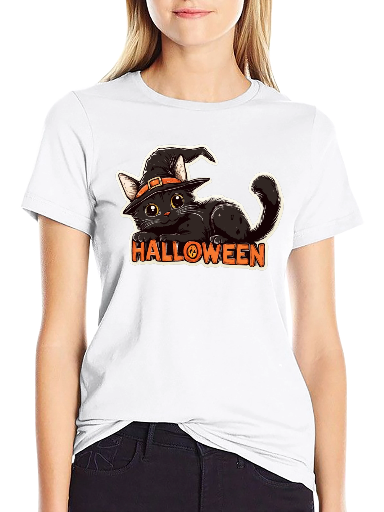 Halloween Cat T-Shirt - Spooky & Stylish!