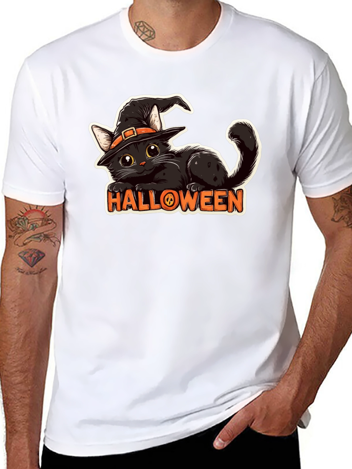 Halloween Cat T-Shirt - Spooky & Stylish!