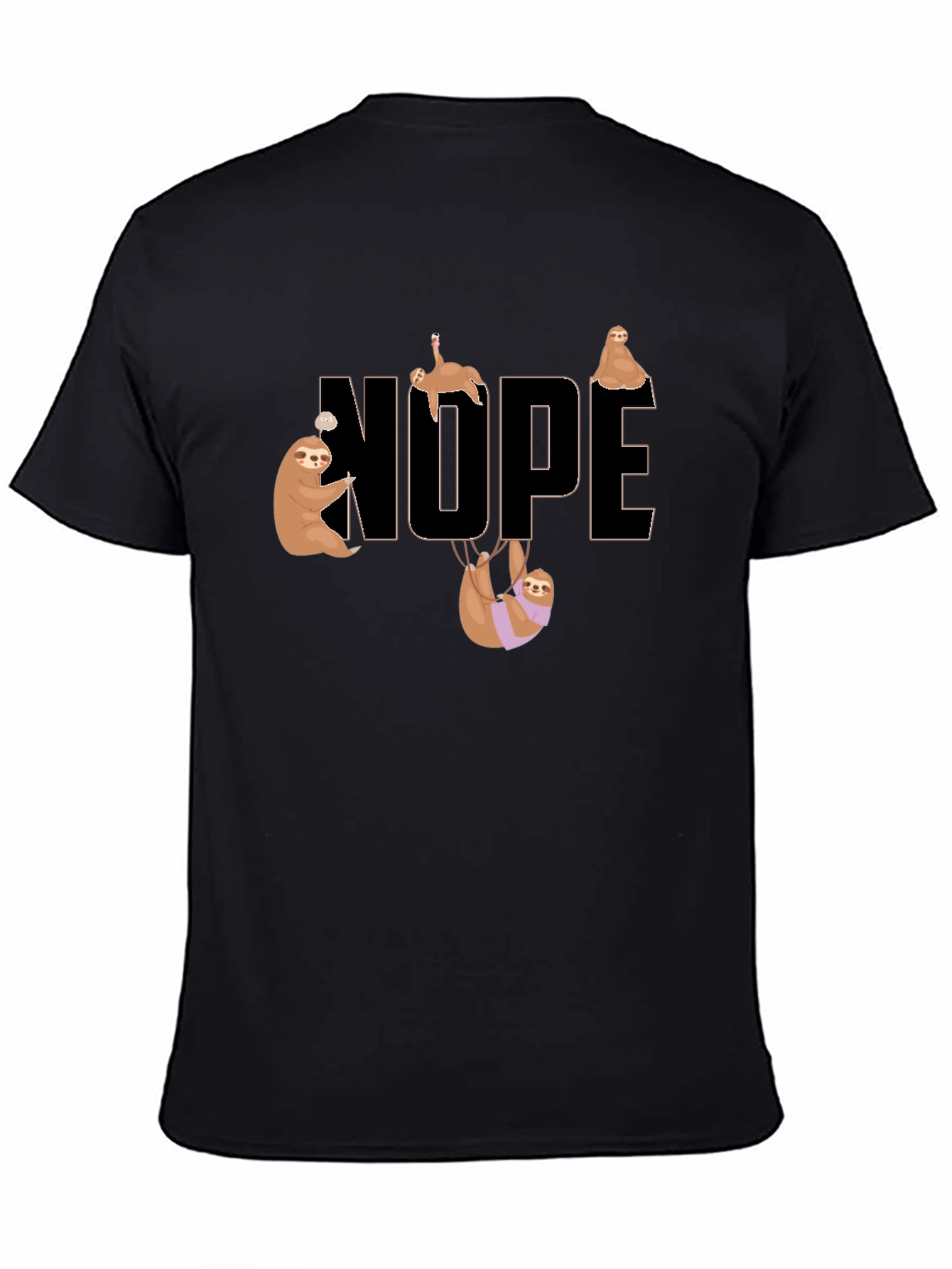 Nope Sloth Graphic T-Shirt