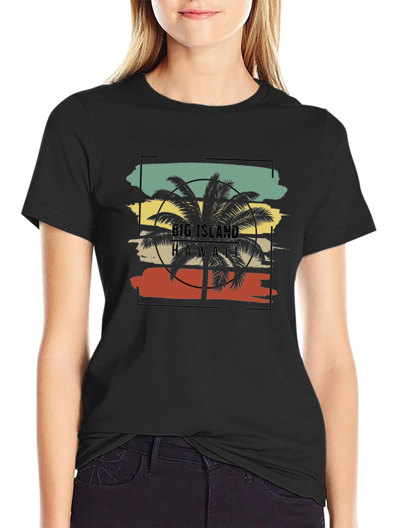 Big Island Hawaii Palm Tree Graphic Tee