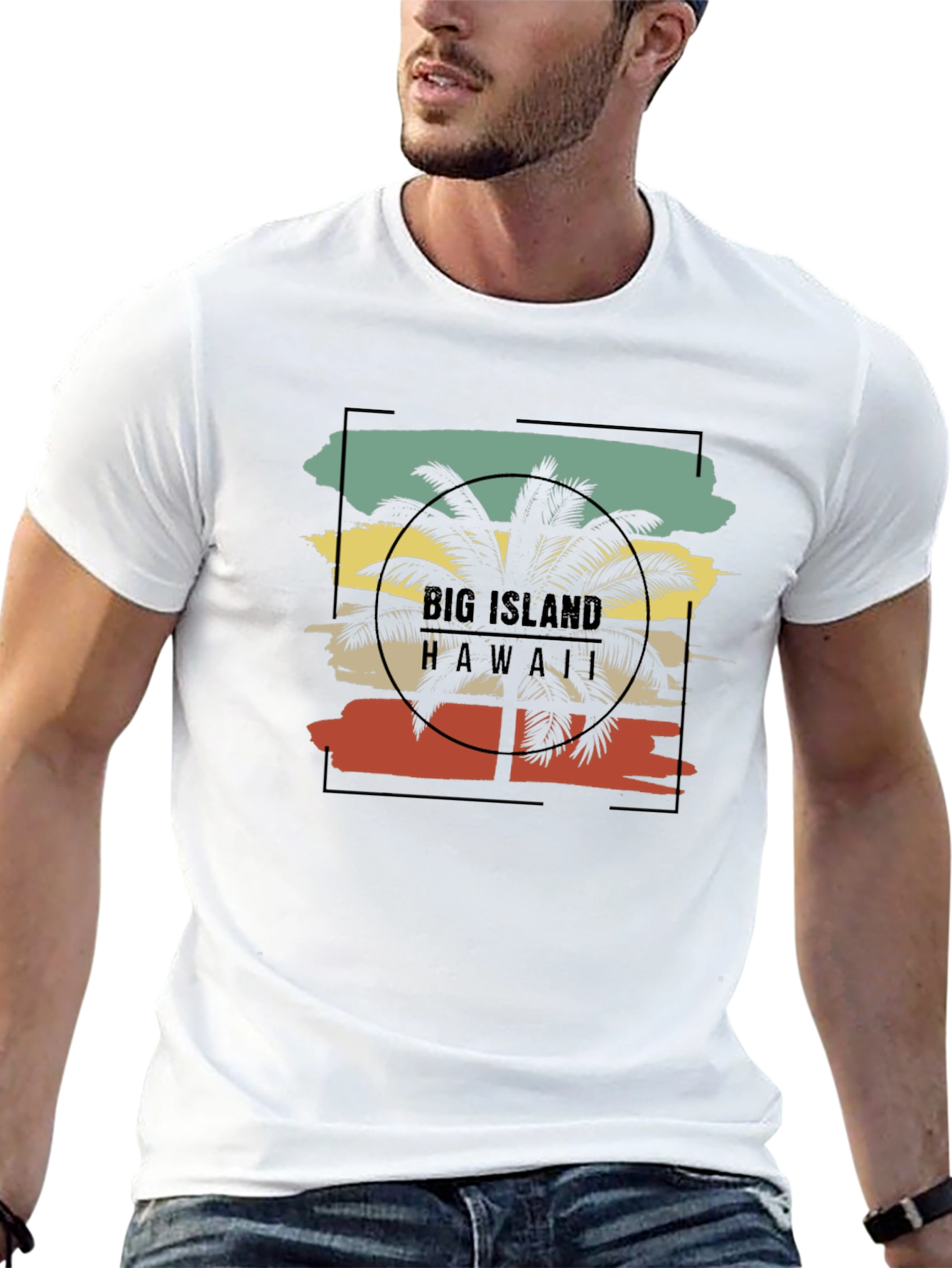 Big Island Hawaii Palm Tree Graphic Tee