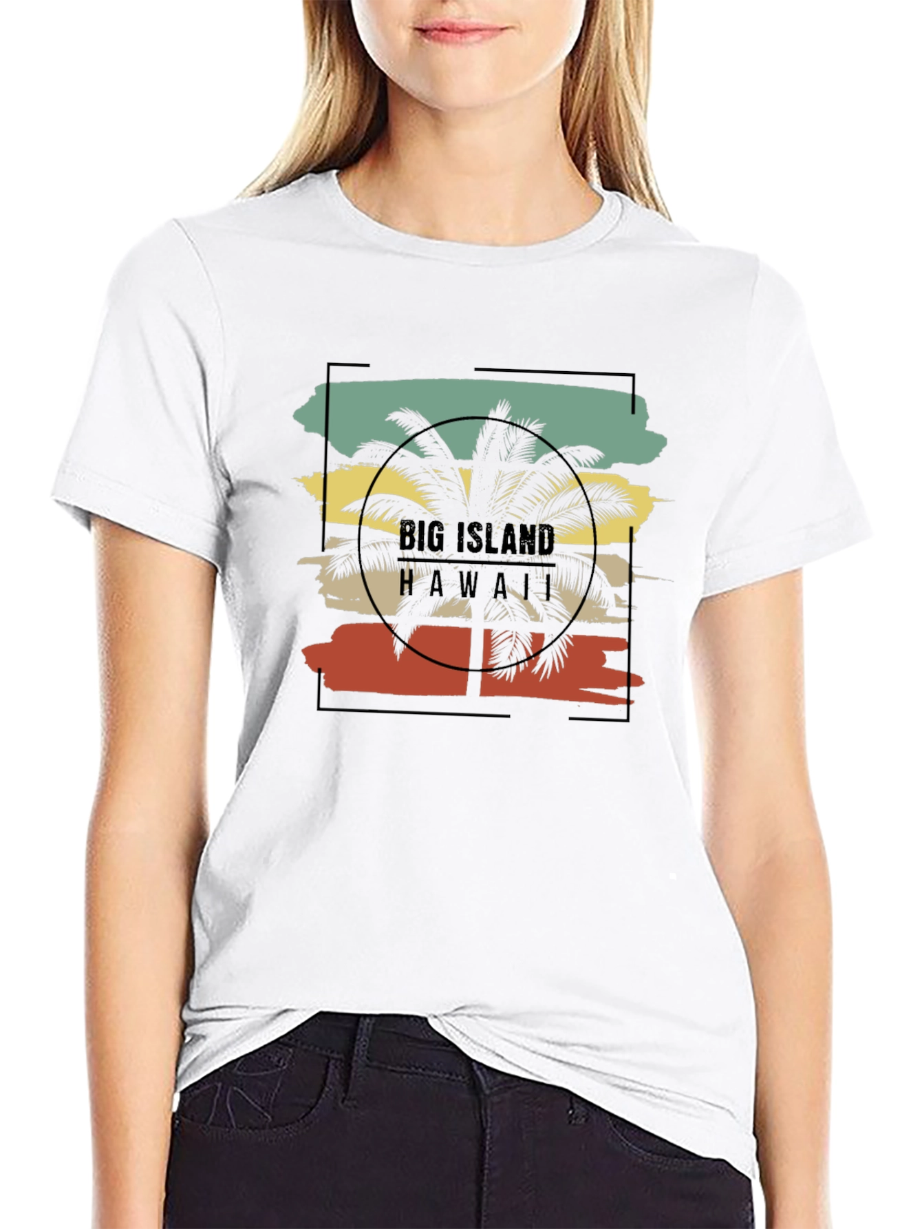 Big Island Hawaii Palm Tree Graphic Tee