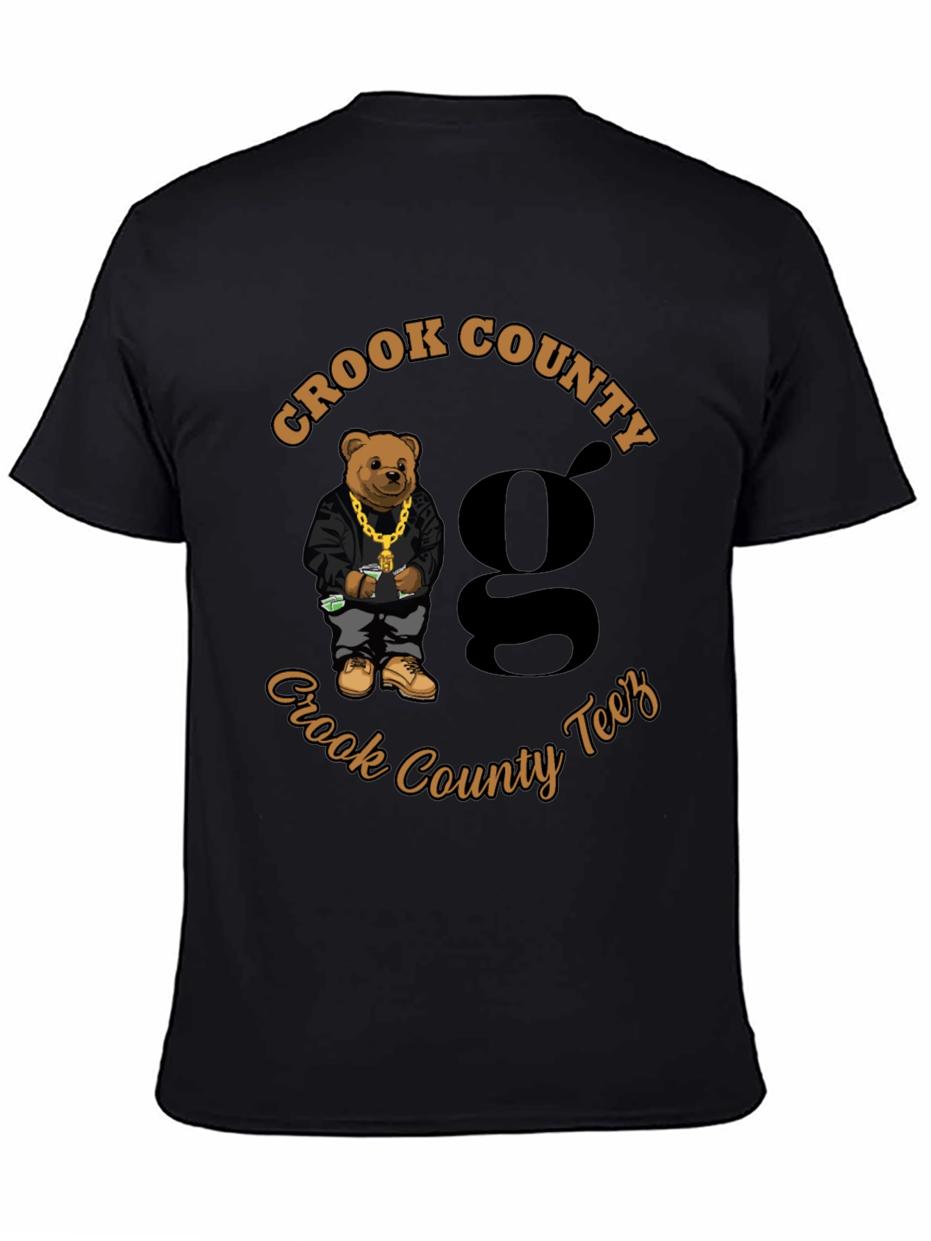 Crook County Teez Black Graphic T-Shirt