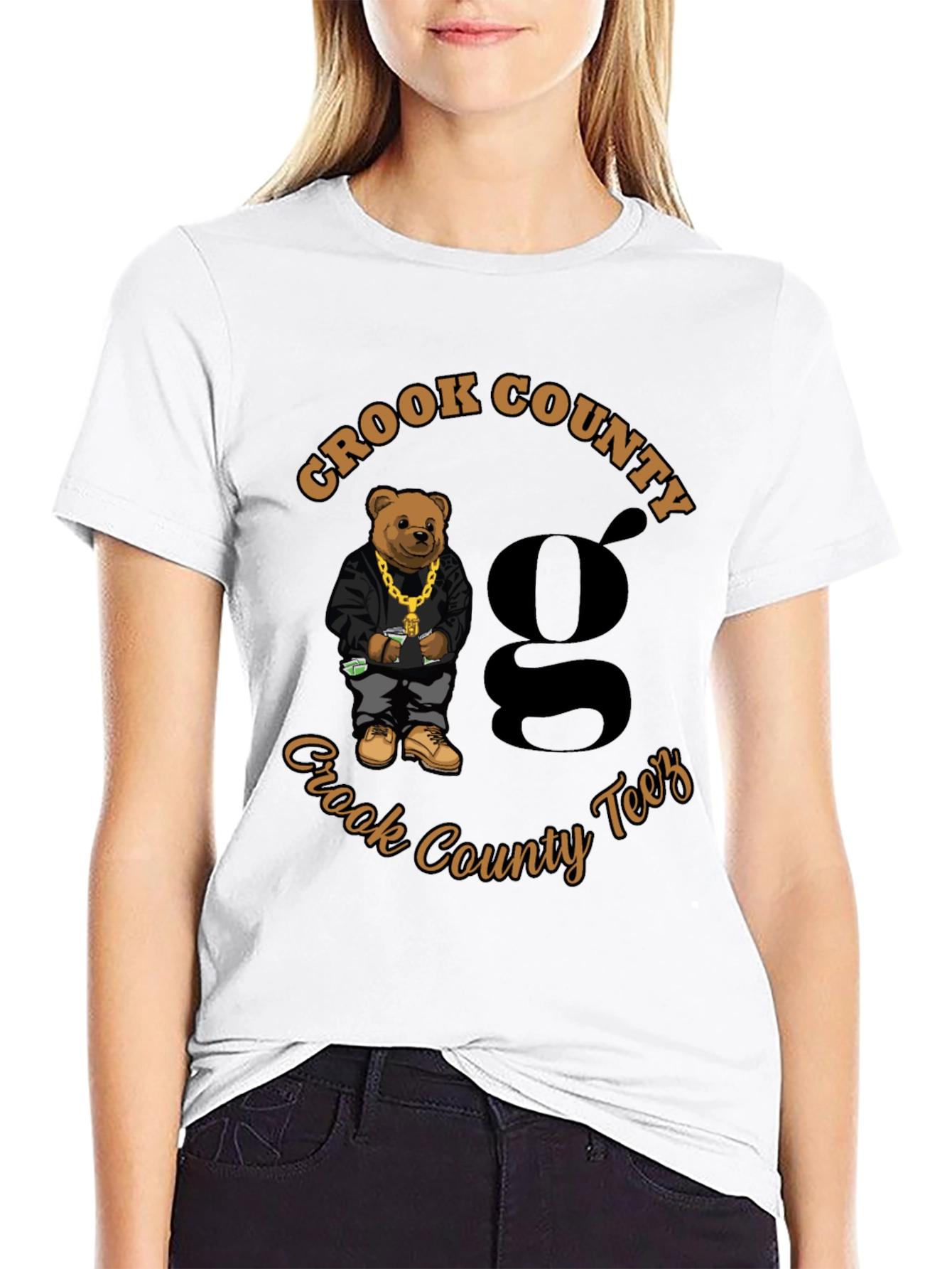 Crook County Teez Black Graphic T-Shirt