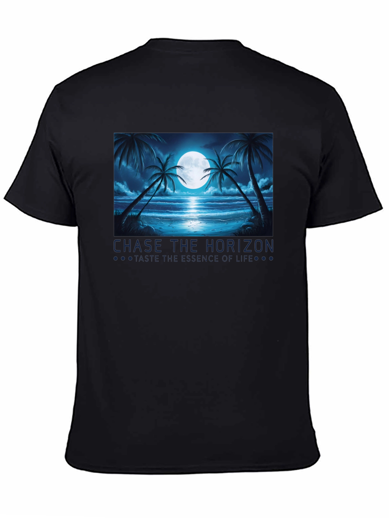 Chase the Horizon Black Graphic Tee
