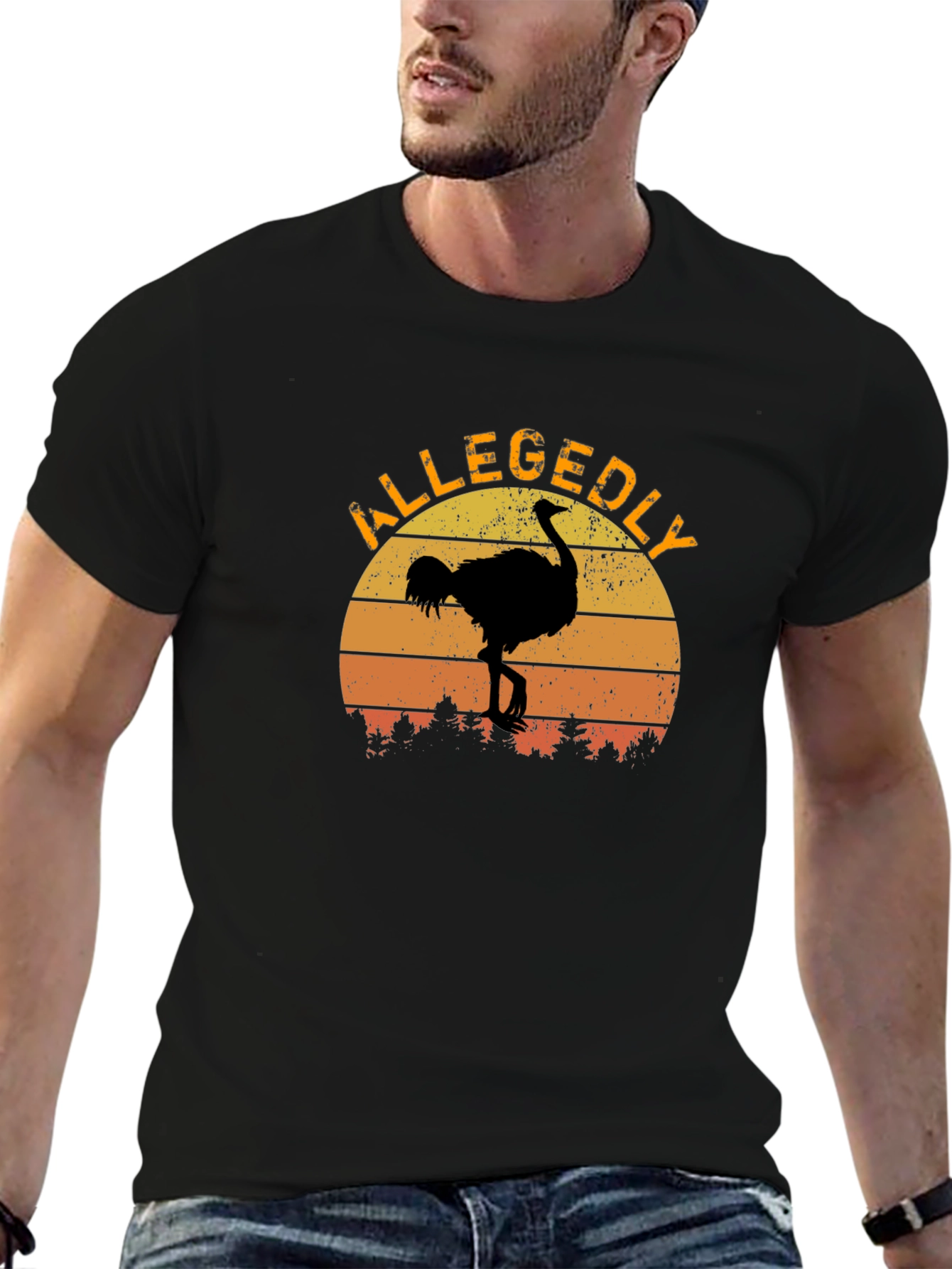 Allegedly Ostrich Sunset Graphic Tee