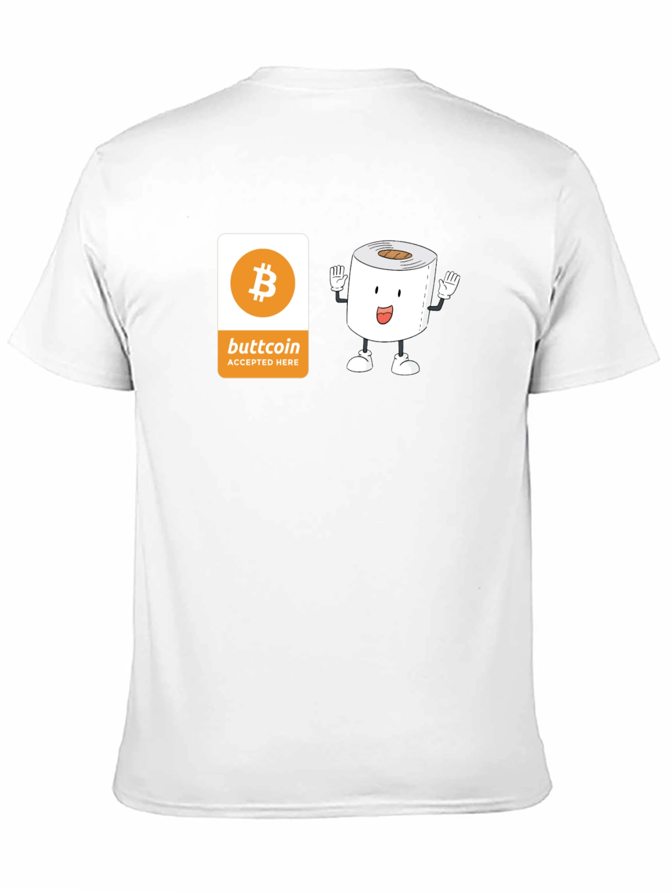 Buttcoin Crypto Toilet Paper Funny Black T-Shirt