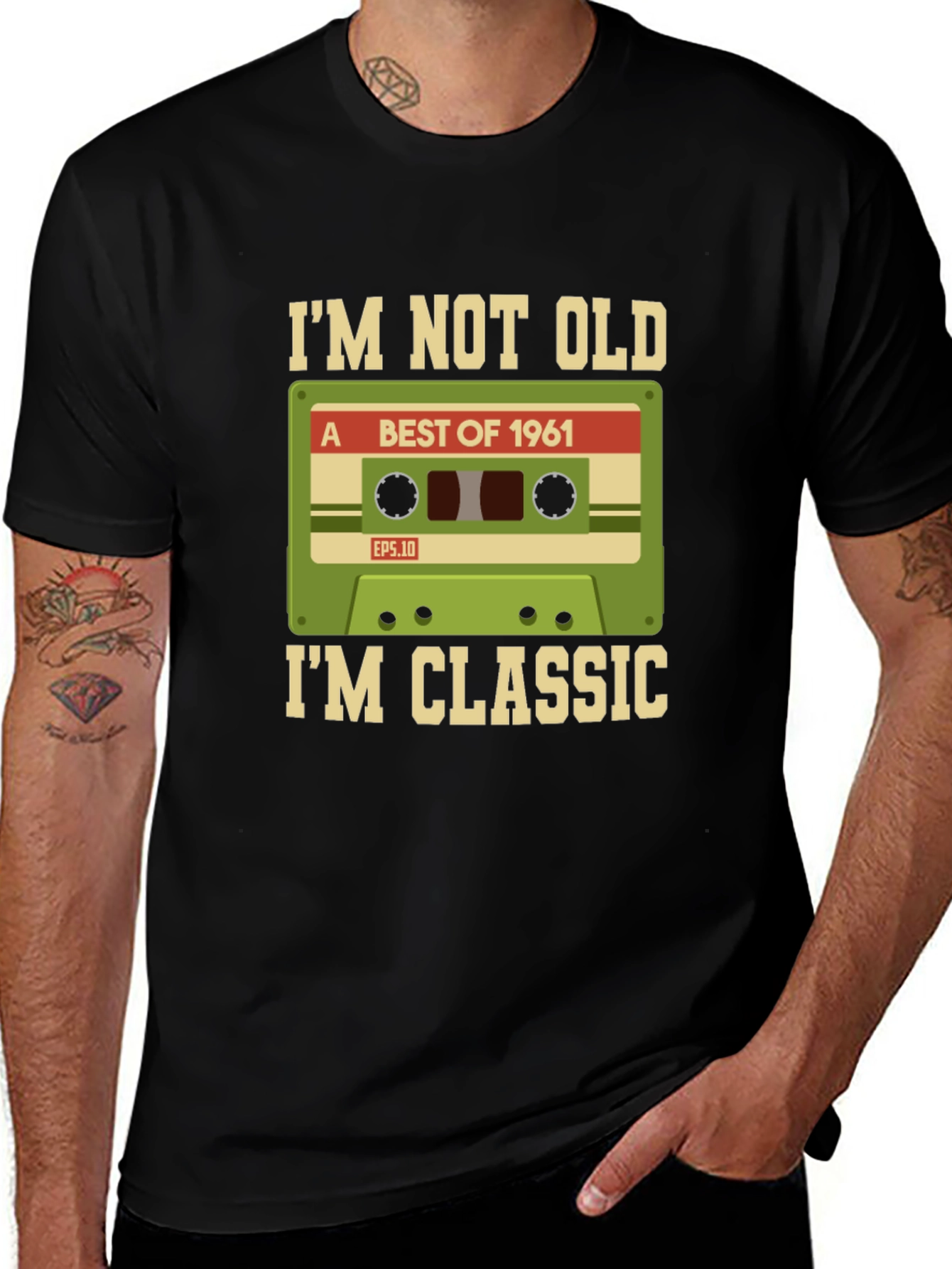 Im Not Old Im Classic 1961 Cassette Tape T-Shirt