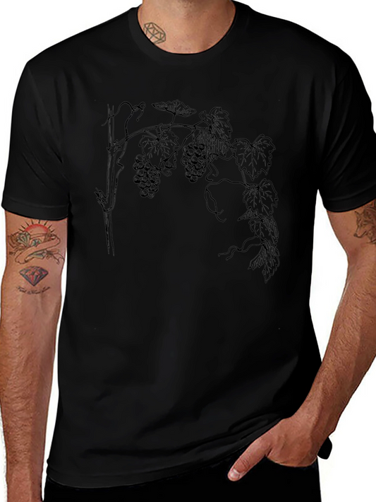 Grapes Print Tee - Classic Black T-Shirt