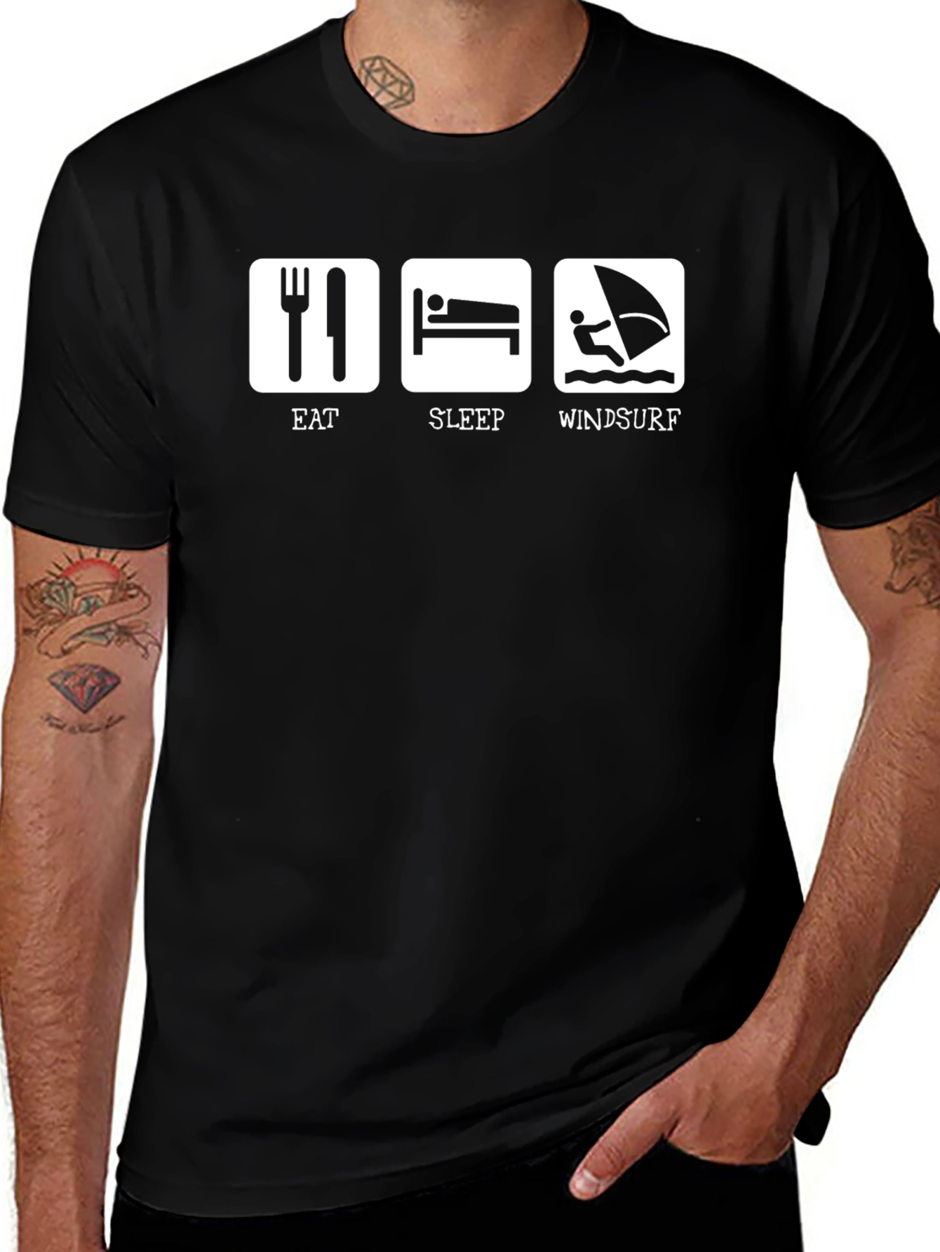 Eat Sleep Windsurf Graphic Tee