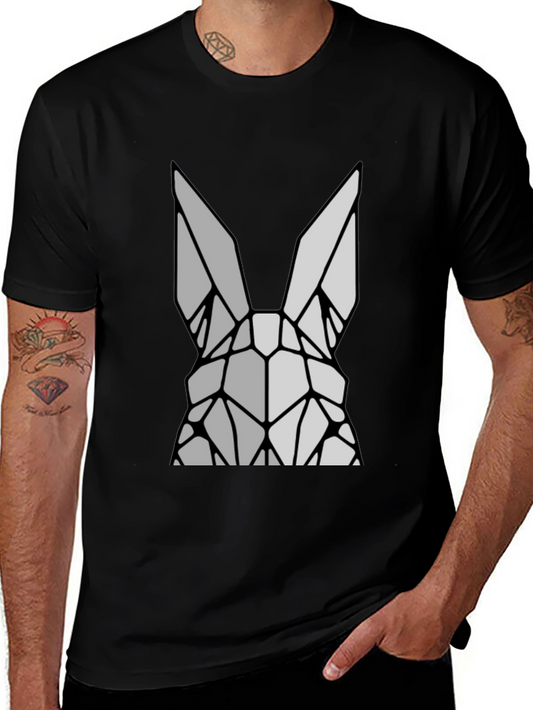 Geometric Rabbit Graphic T-Shirt