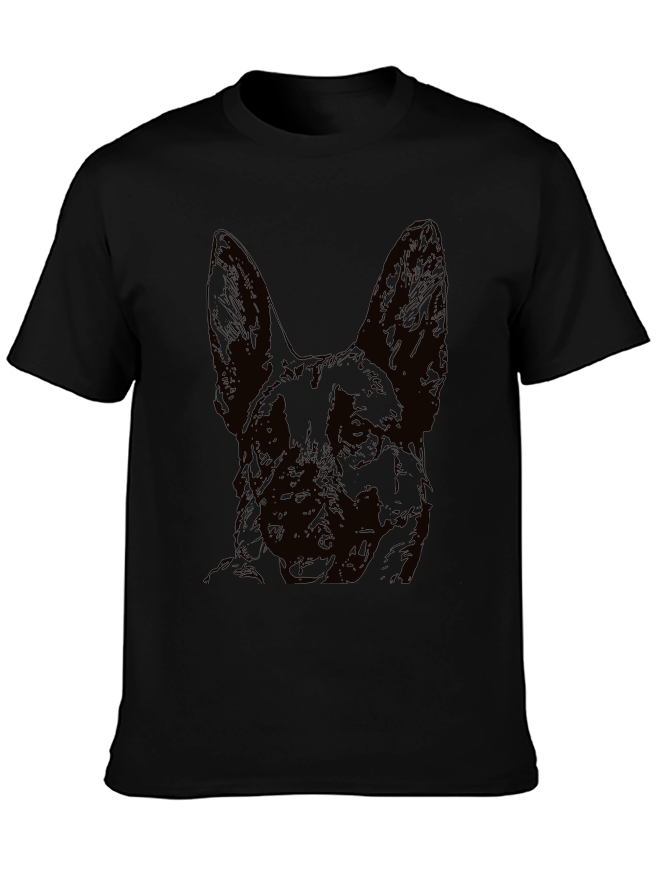 German Shepherd Graphic Tee - Black