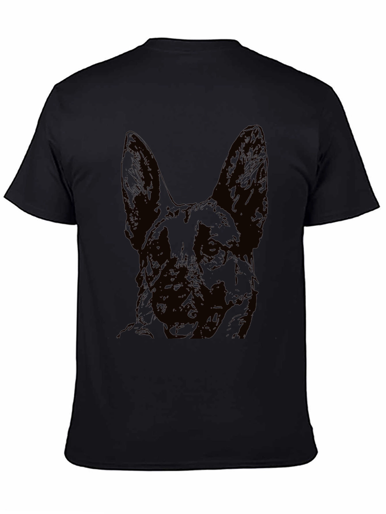 German Shepherd Graphic Tee - Black