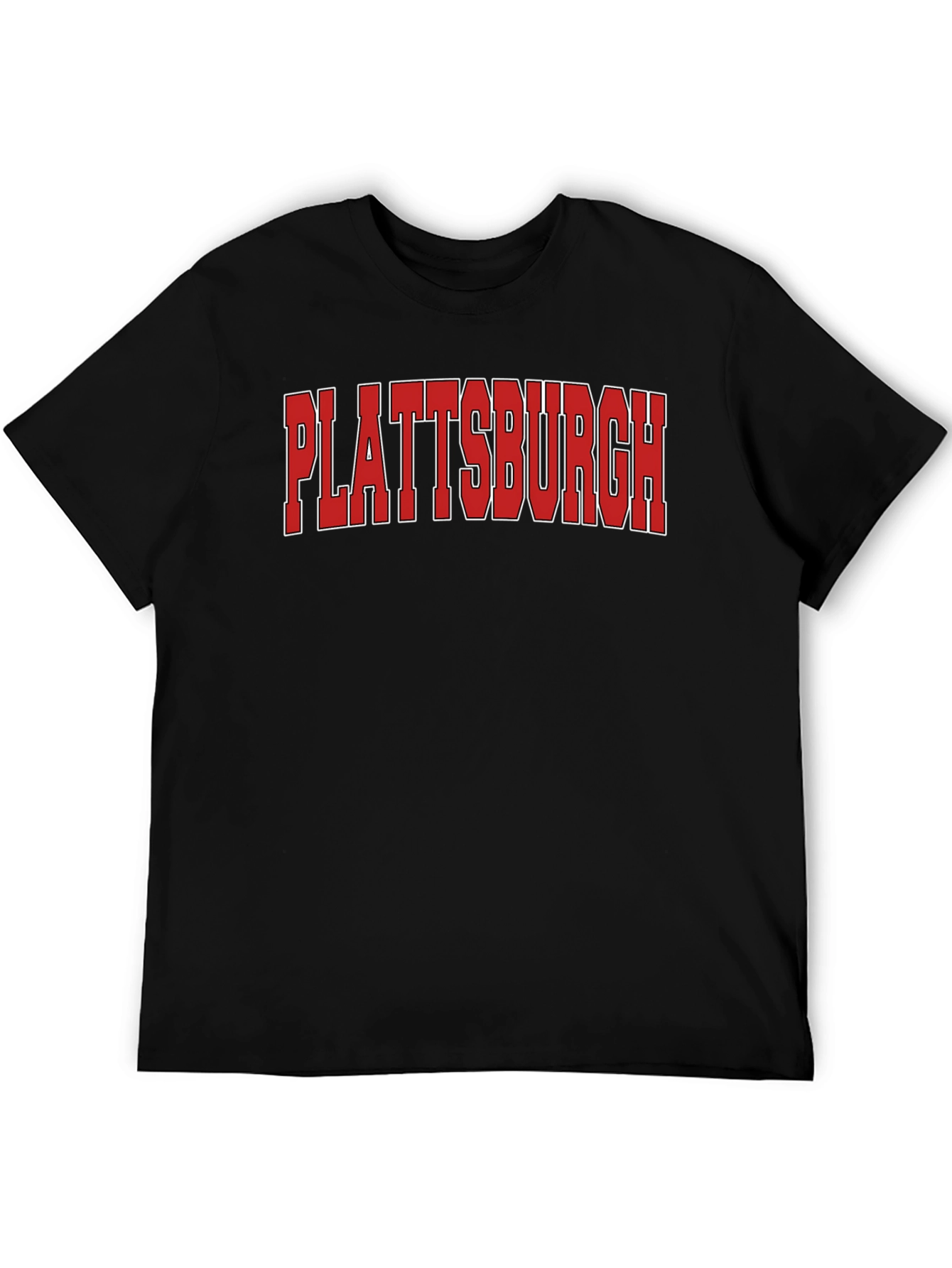 Plattsburgh Bold Graphic Tee - Classic Crew Neck T-Shirt
