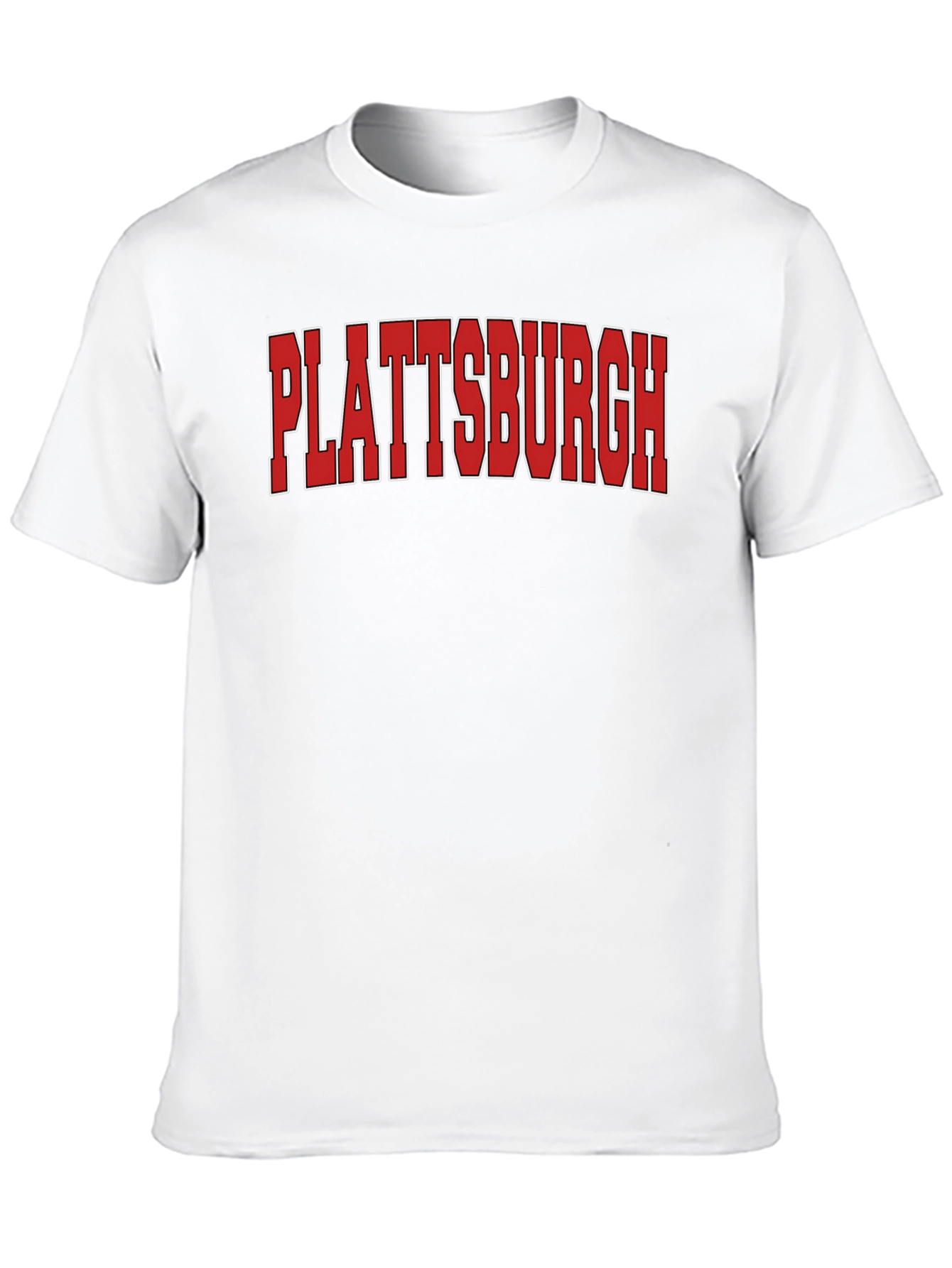 Plattsburgh Bold Graphic Tee - Classic Crew Neck T-Shirt