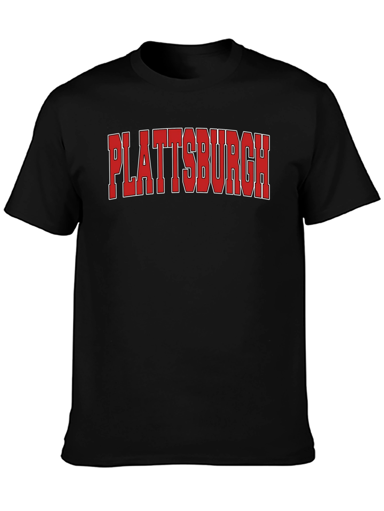 Plattsburgh Bold Graphic Tee - Classic Crew Neck T-Shirt