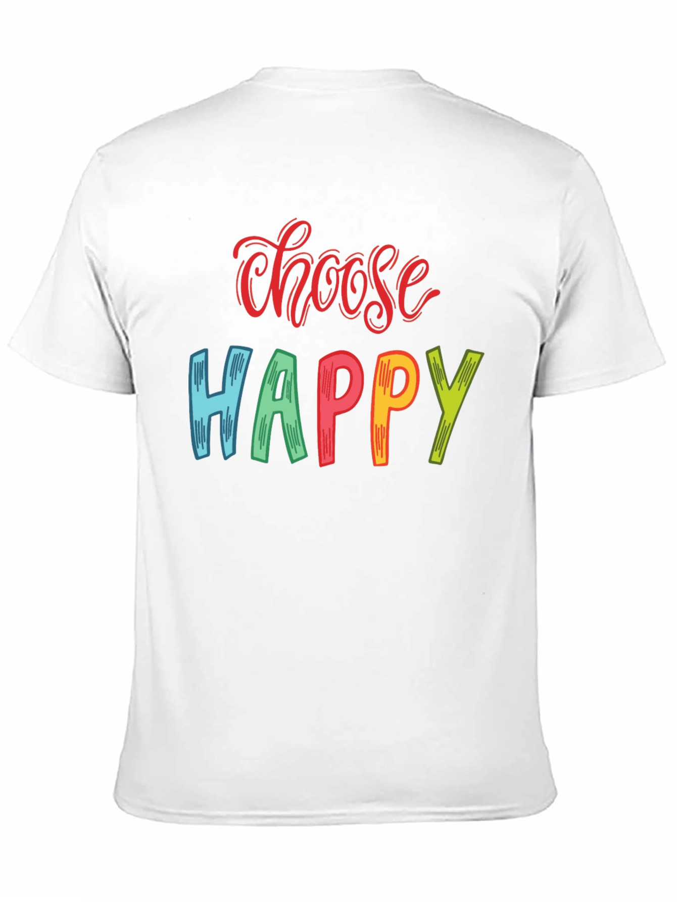 Choose Happy Graphic Tee - Positive Vibes T-Shirt