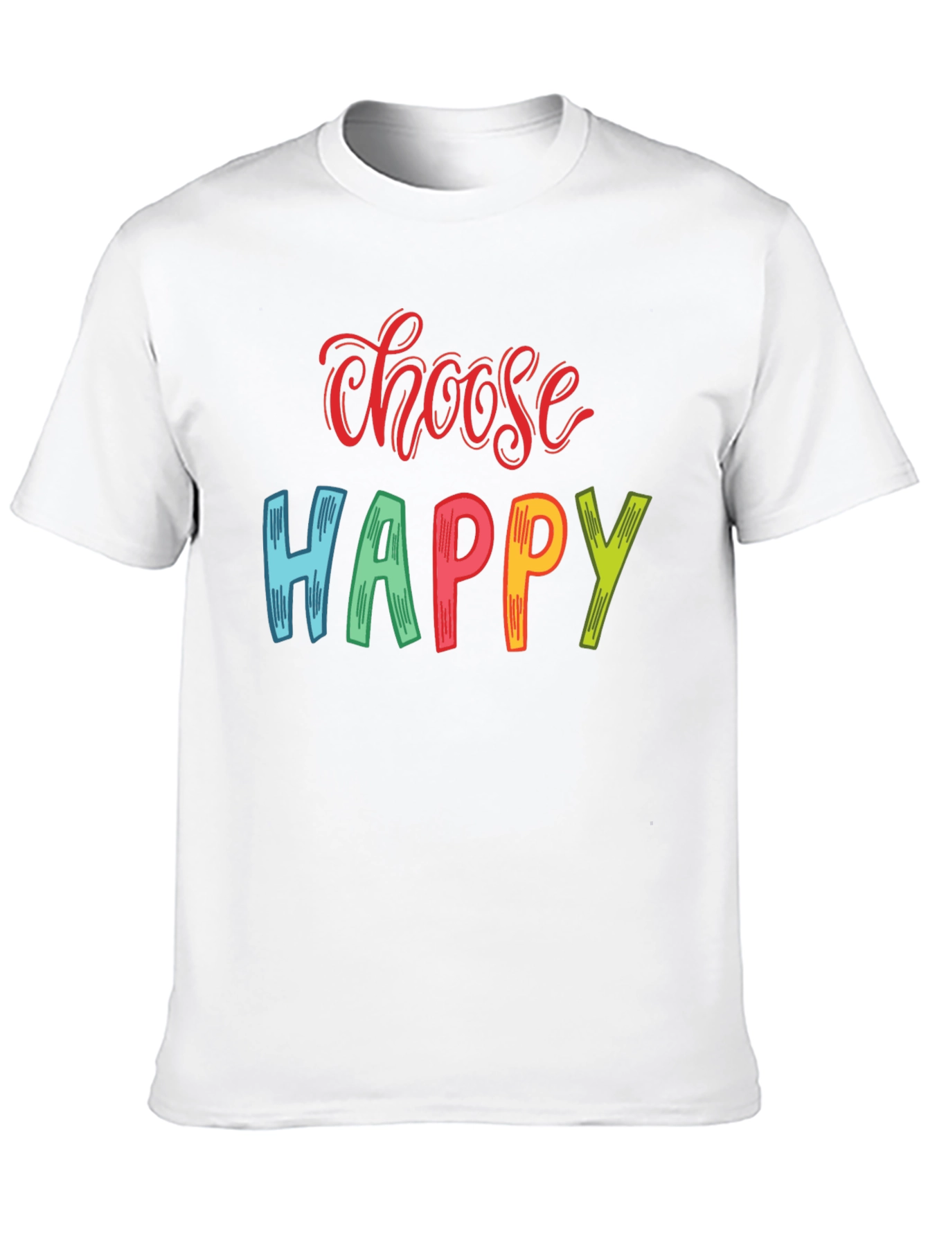 Choose Happy Graphic Tee - Positive Vibes T-Shirt