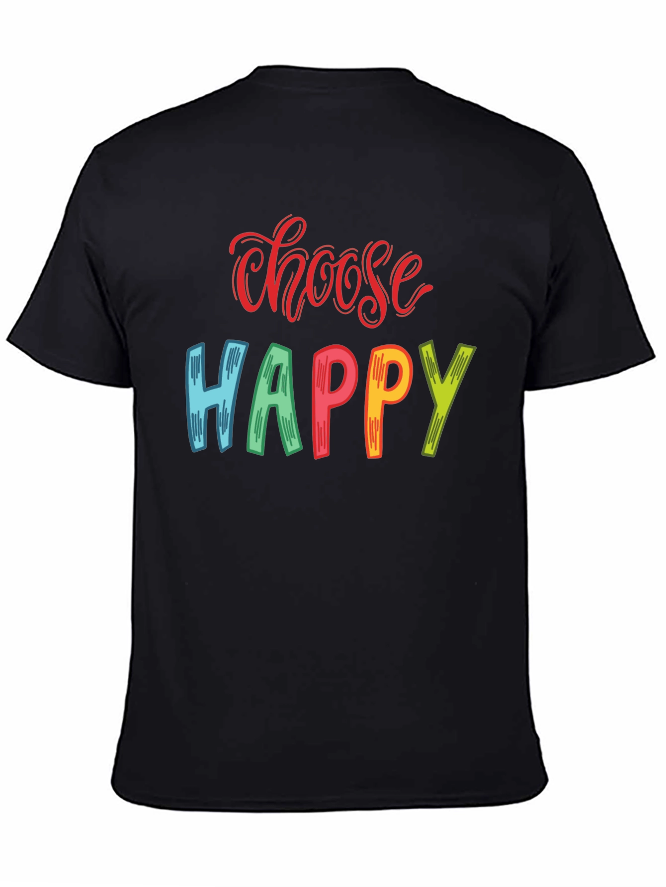 Choose Happy Graphic Tee - Positive Vibes T-Shirt