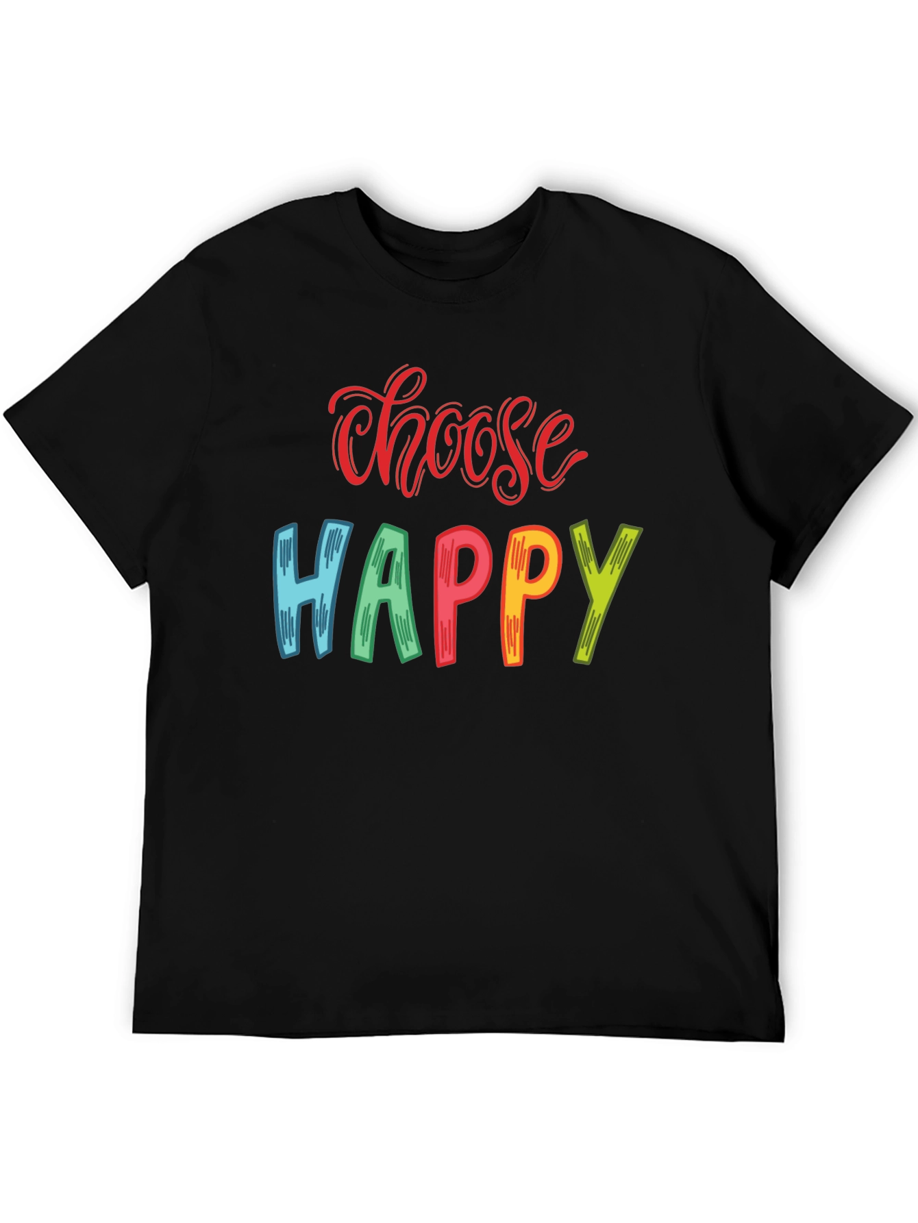 Choose Happy Graphic Tee - Positive Vibes T-Shirt