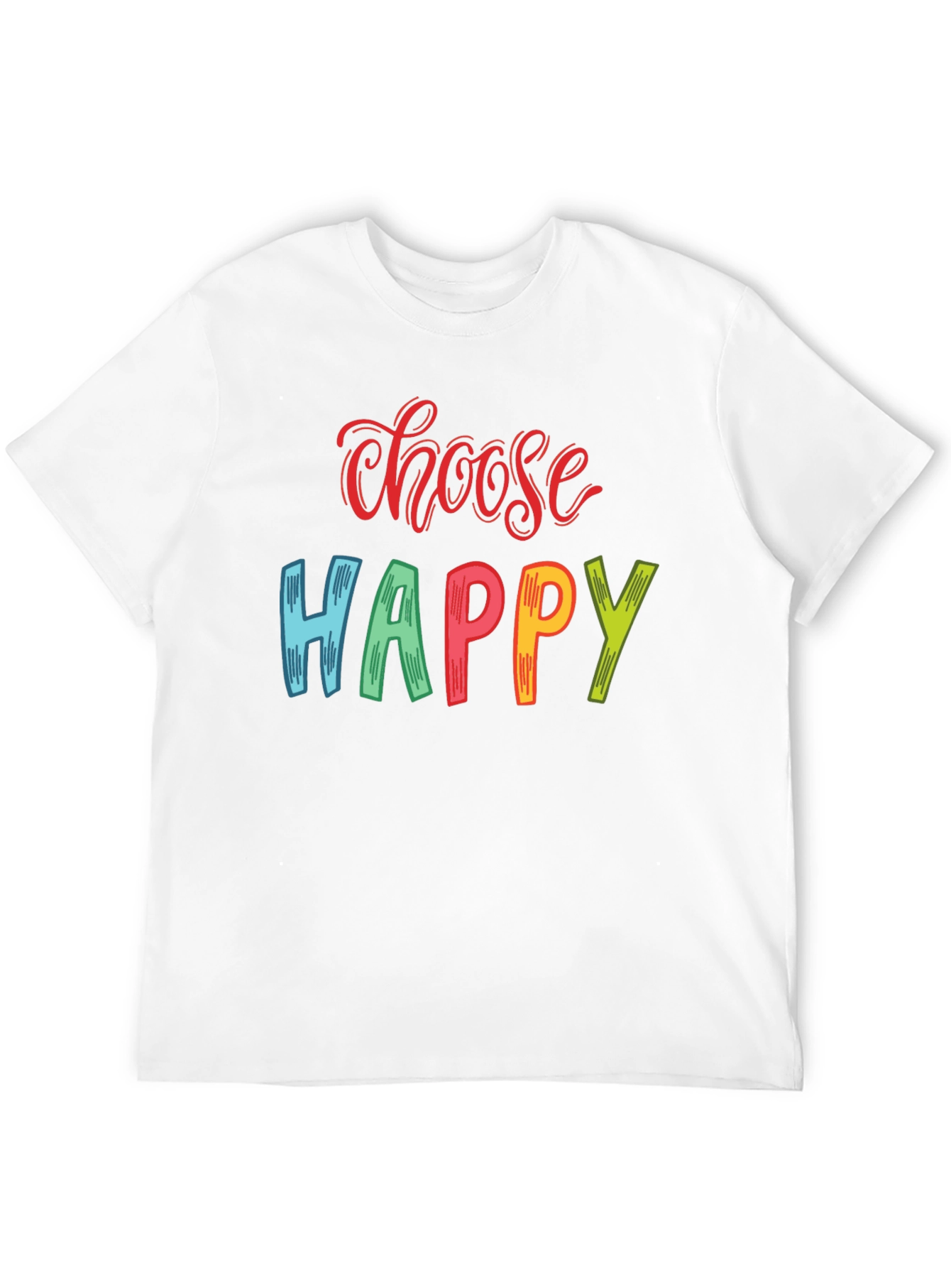 Choose Happy Graphic Tee - Positive Vibes T-Shirt