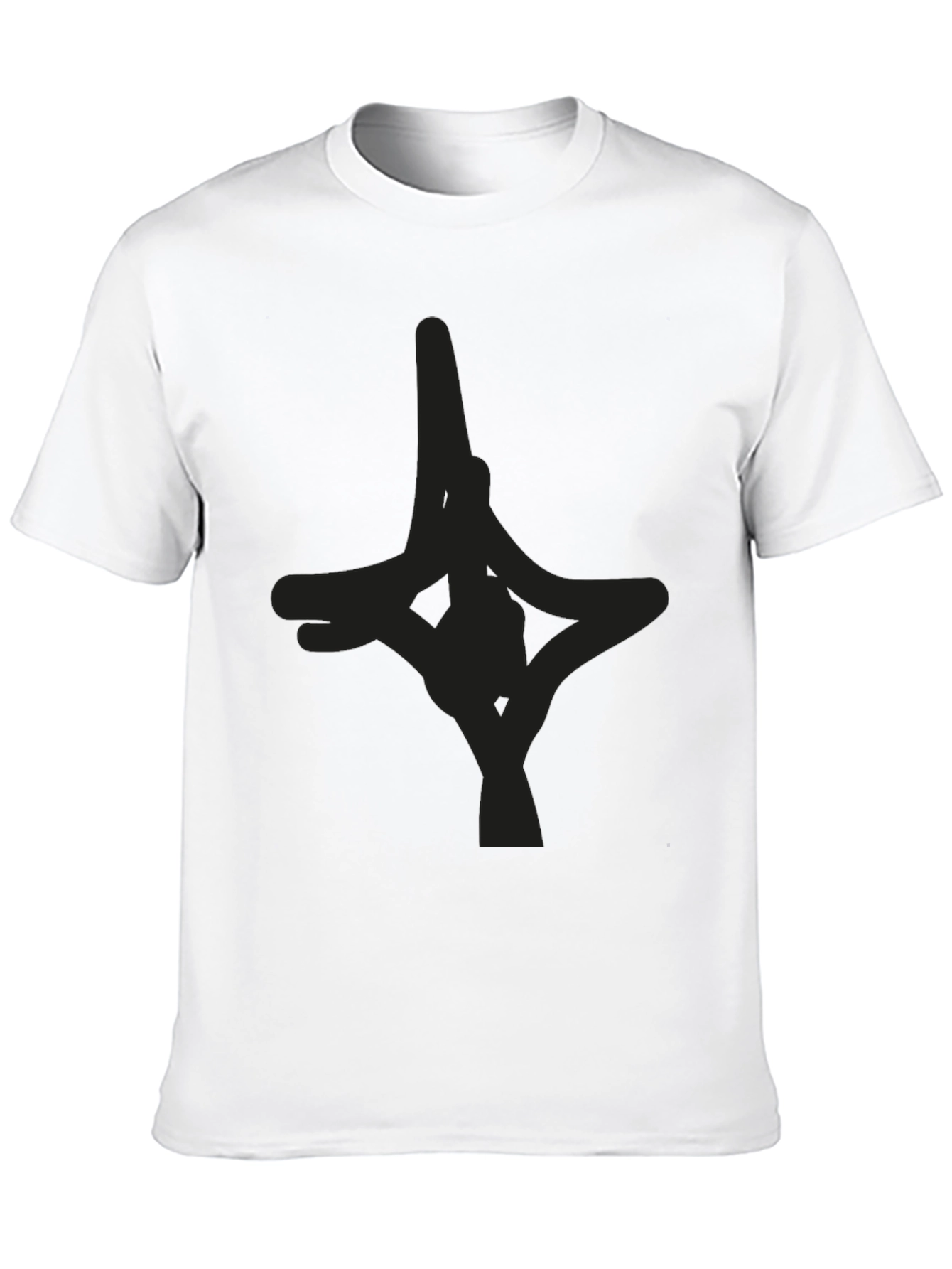 Mens Black Graphic Tee - Abstract Design