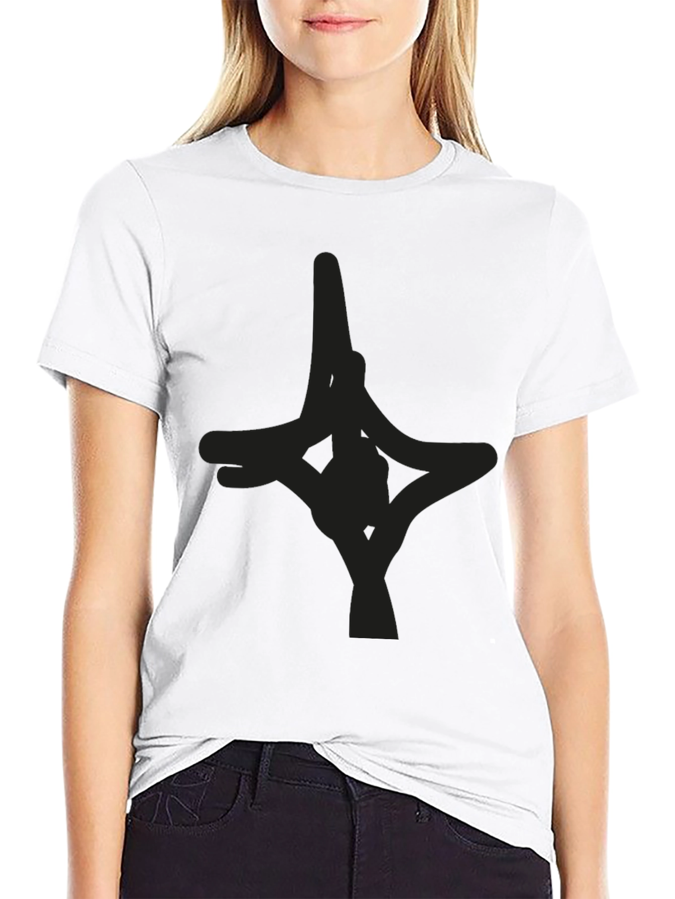 Mens Black Graphic Tee - Abstract Design