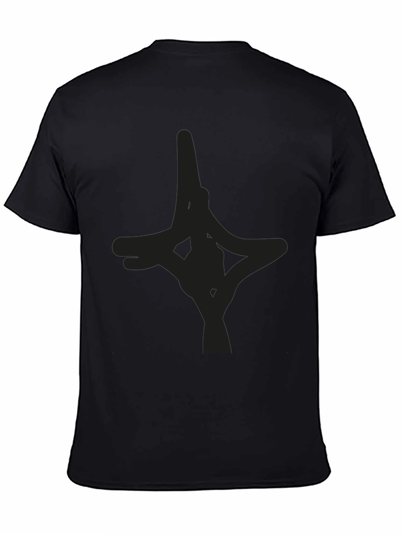 Mens Black Graphic Tee - Abstract Design