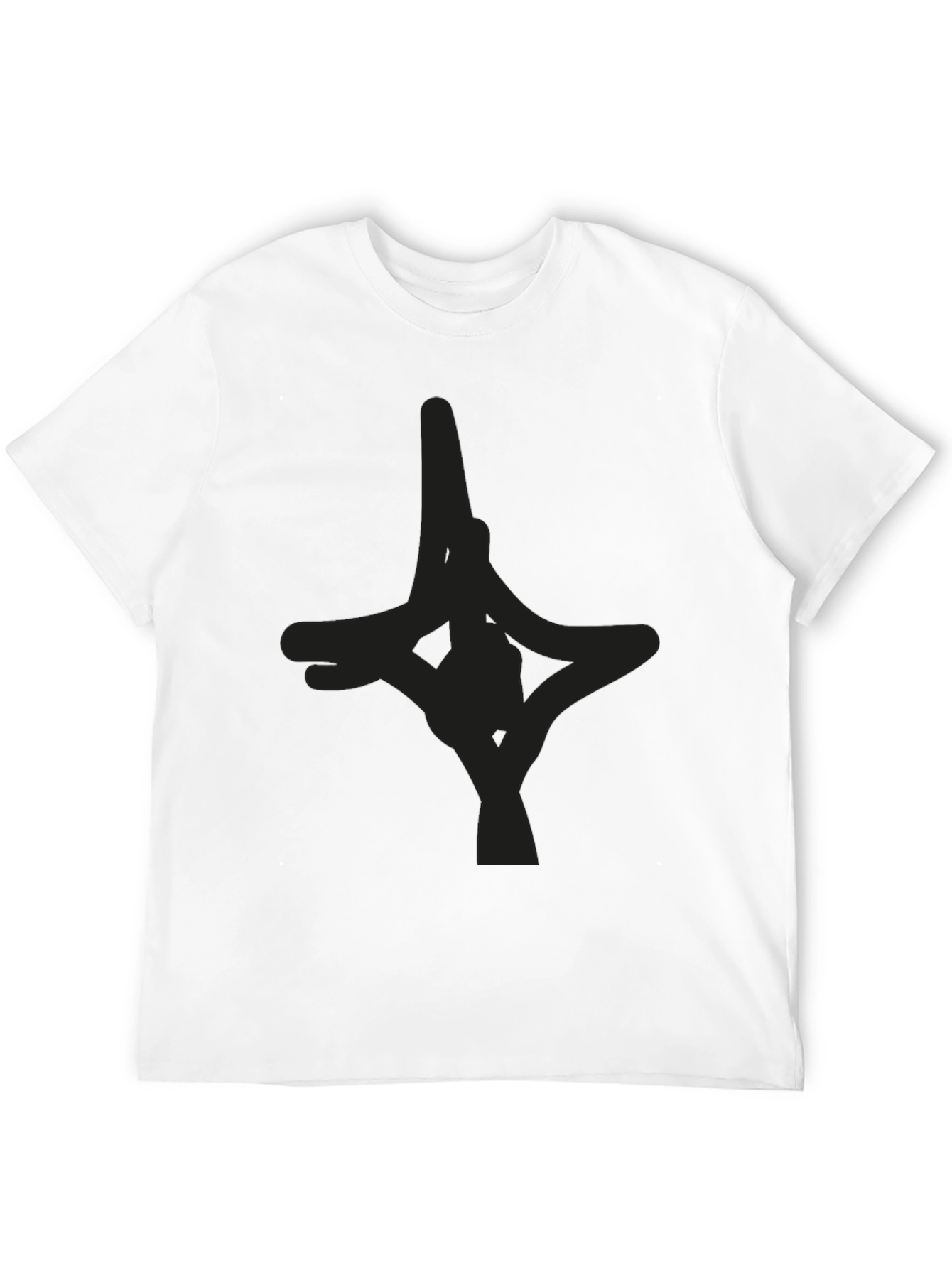 Mens Black Graphic Tee - Abstract Design