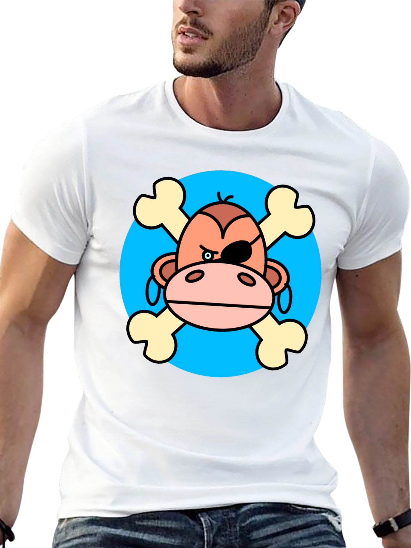 Pirate Monkey Graphic T-Shirt